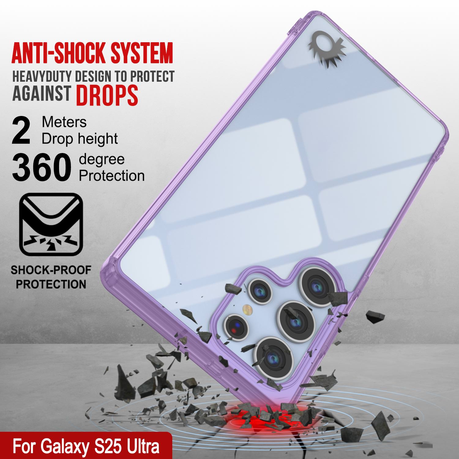 Galaxy S25 Ultra Case [Clear Acrylic Series] [Non-Slip] For Galaxy S25 Ultra [Purple]