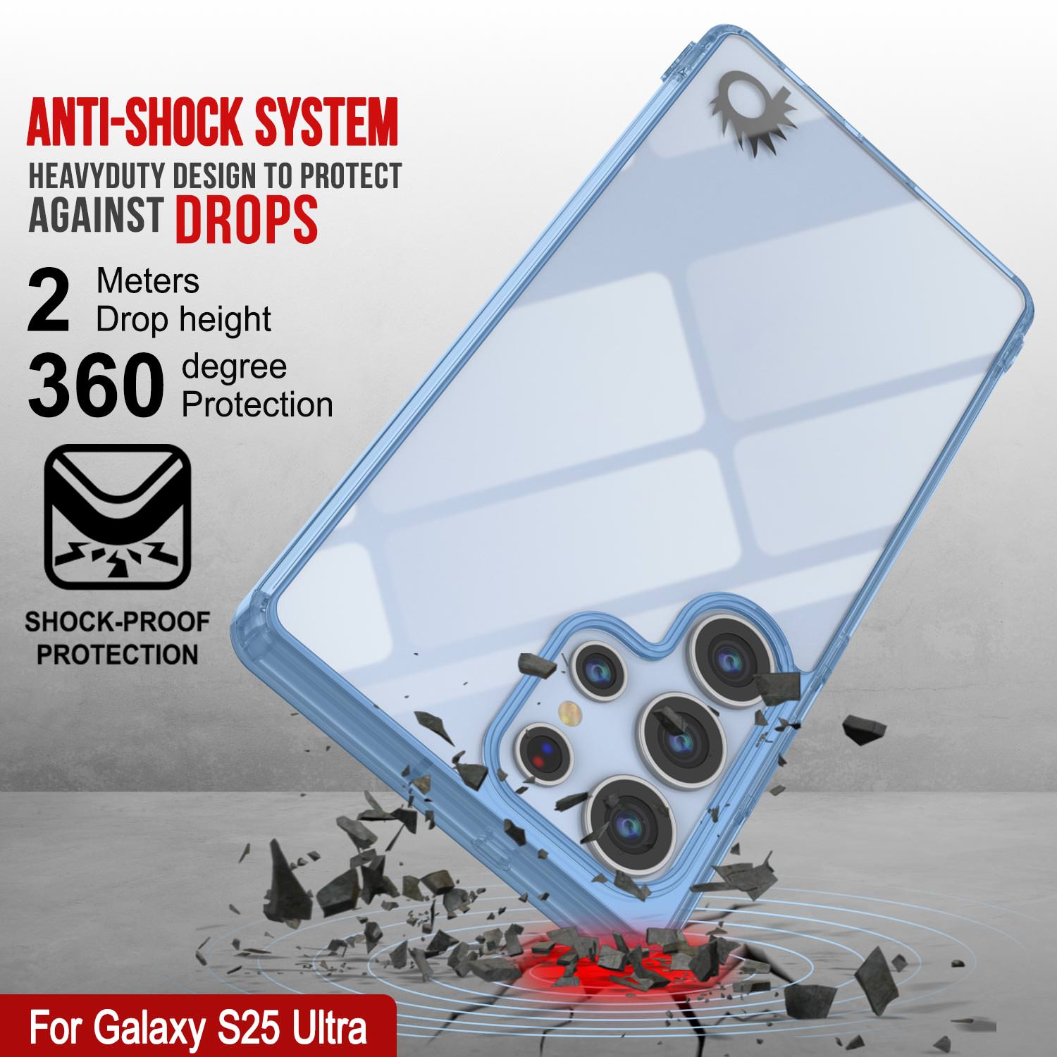 Galaxy S25 Ultra Case [Clear Acrylic Series] [Non-Slip] For Galaxy S25 Ultra [Blue]