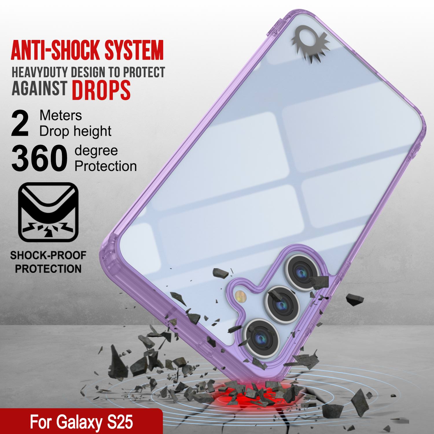 Galaxy S25 Case [Clear Acrylic Series] [Non-Slip] For Galaxy S25 [Purple]