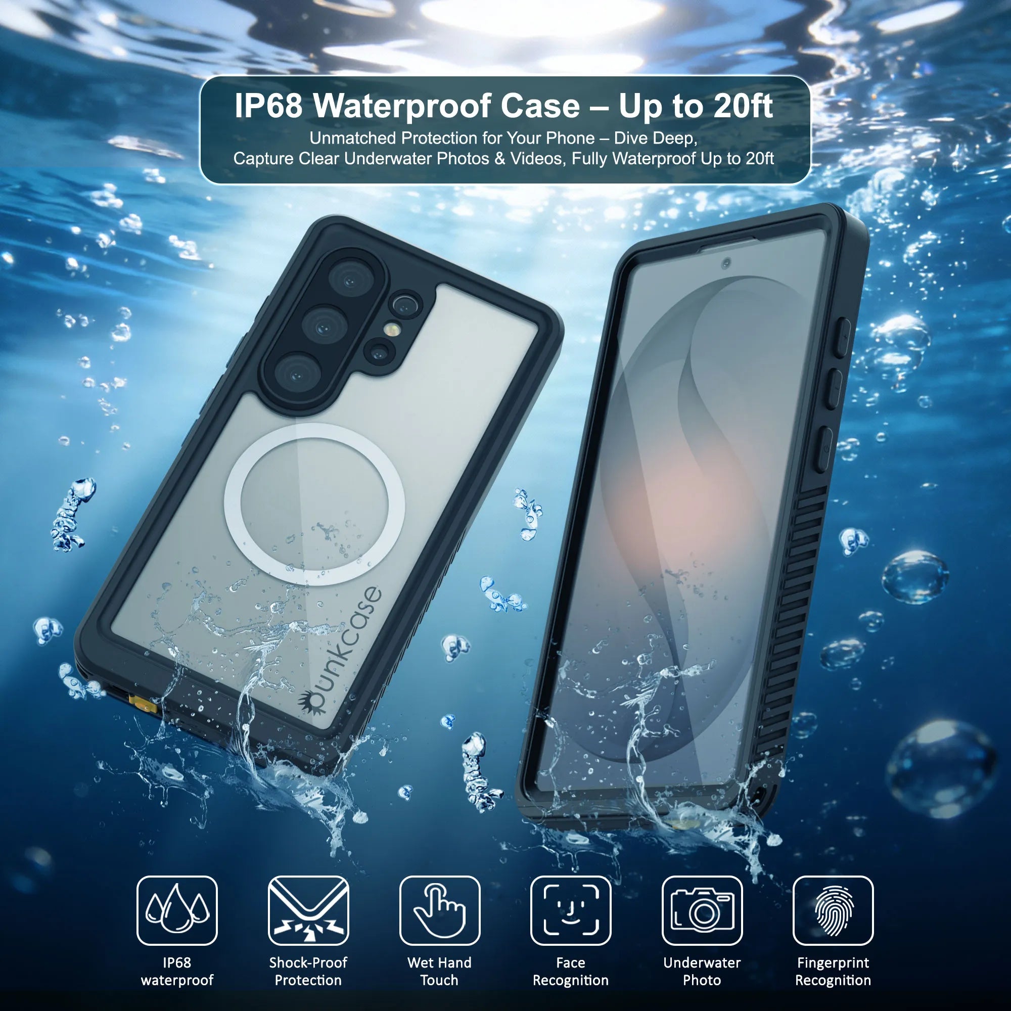 Galaxy S26 Ultra Waterproof Case, Punkcase [Extreme Mag Series] Armor Cover W/ Built In Screen Protector [Black]