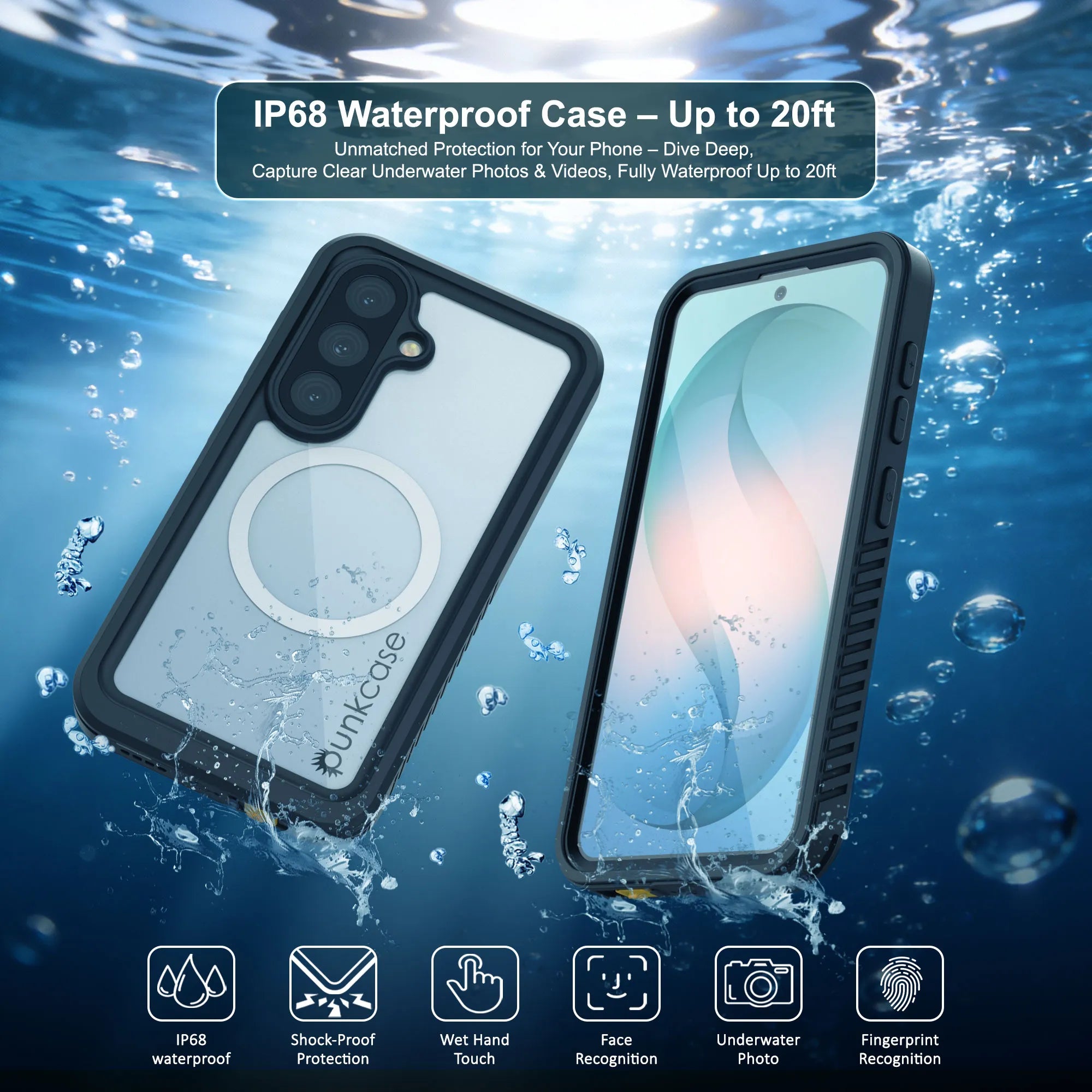 Galaxy S26 Waterproof Case, Punkcase [Extreme Mag Series] Armor Cover W/ Built In Screen Protector [Black]