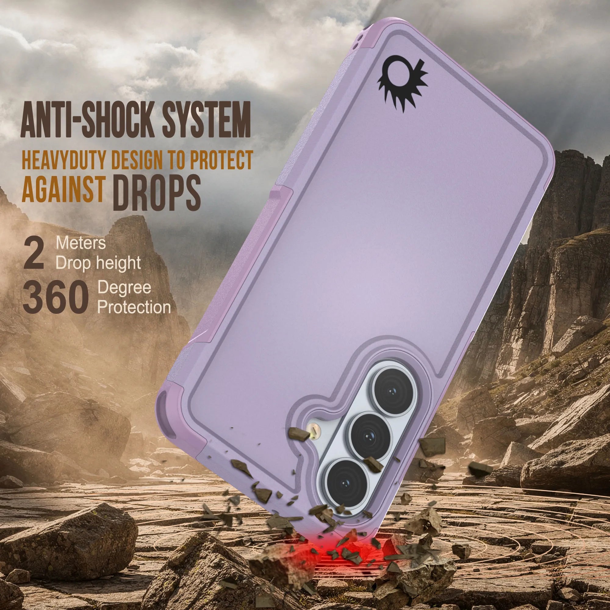 PunkCase Galaxy S26+ Plus Case, [Spartan 2.0 Series] Clear Rugged Heavy Duty Cover [Lilac]