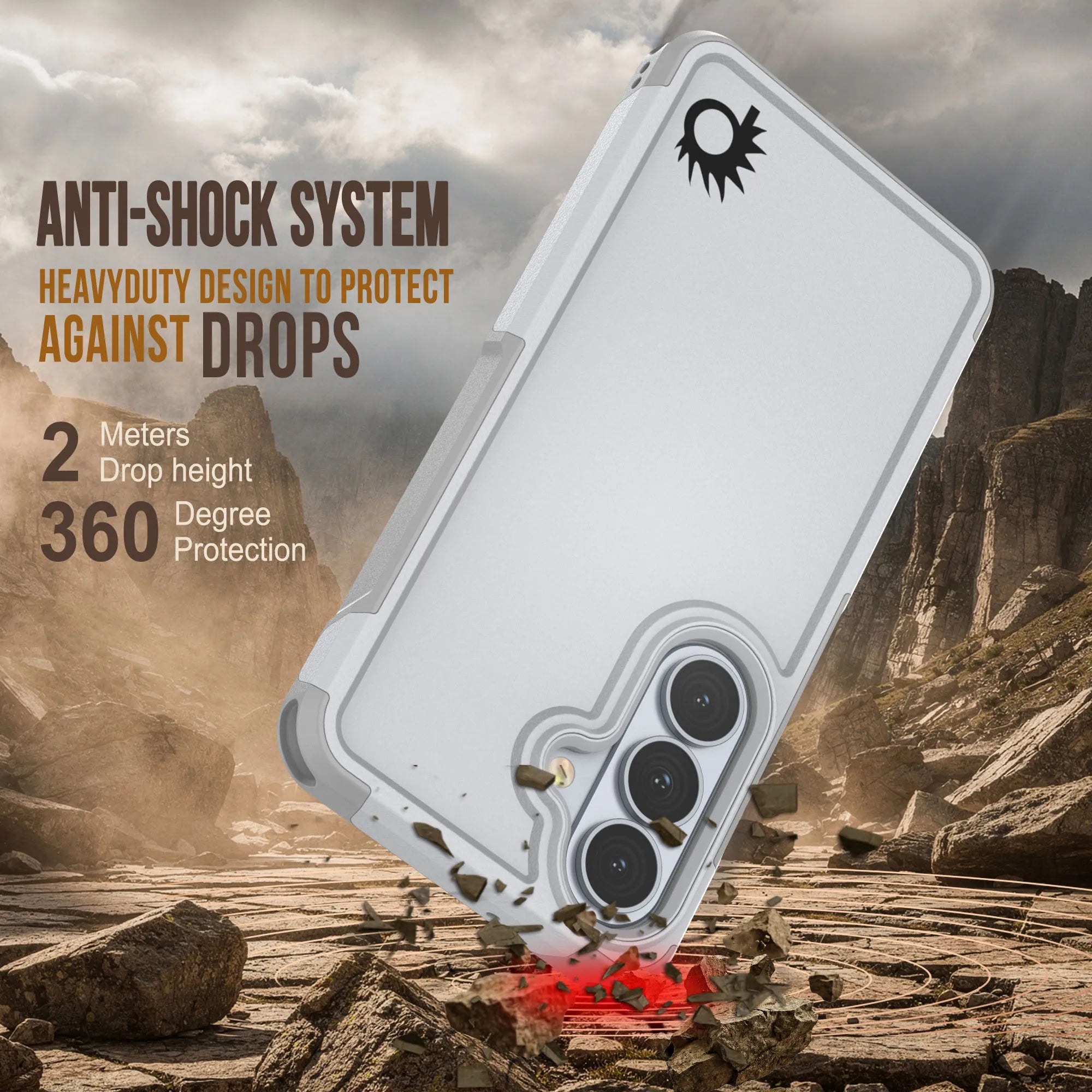 PunkCase Galaxy S26 Case, [Spartan 2.0 Series] Clear Rugged Heavy Duty Cover [White]