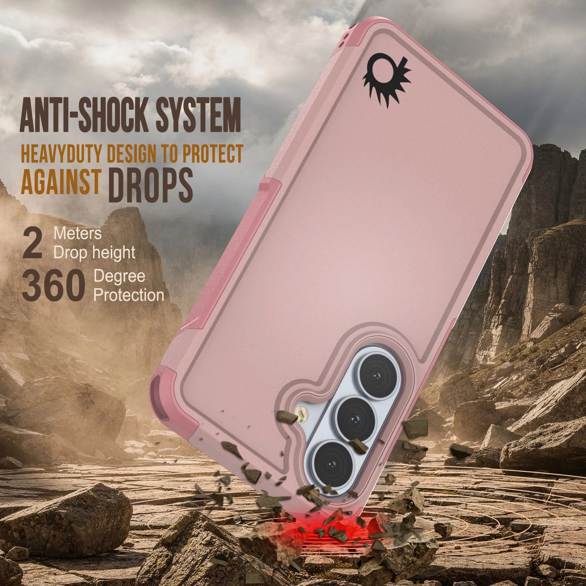 PunkCase Galaxy S26 Case, [Spartan 2.0 Series] Clear Rugged Heavy Duty Cover [Pink]