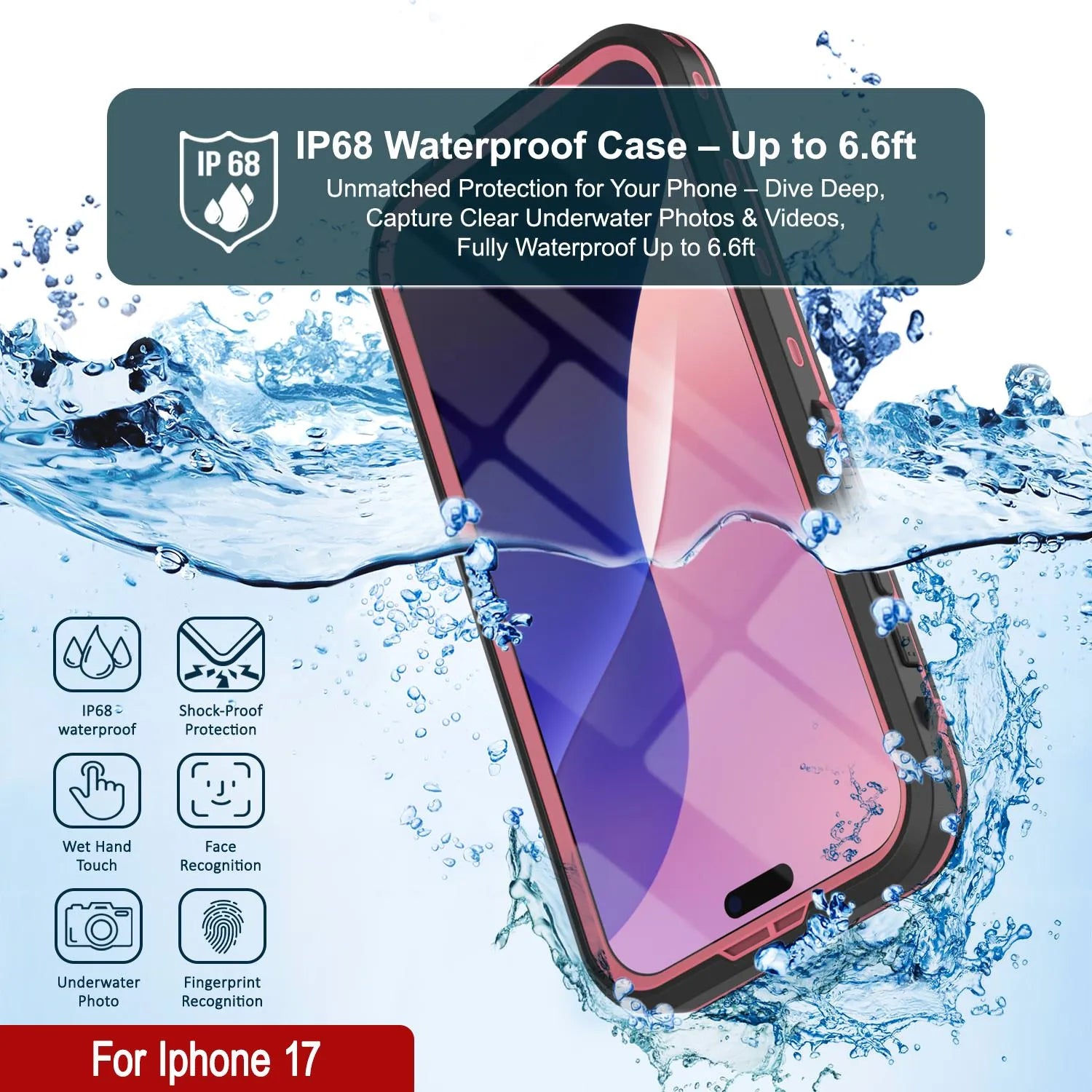 iPhone 17 Waterproof IP68 Case, Punkcase [Lilac] [StudStar Series] [Slim Fit] [Dirtproof]