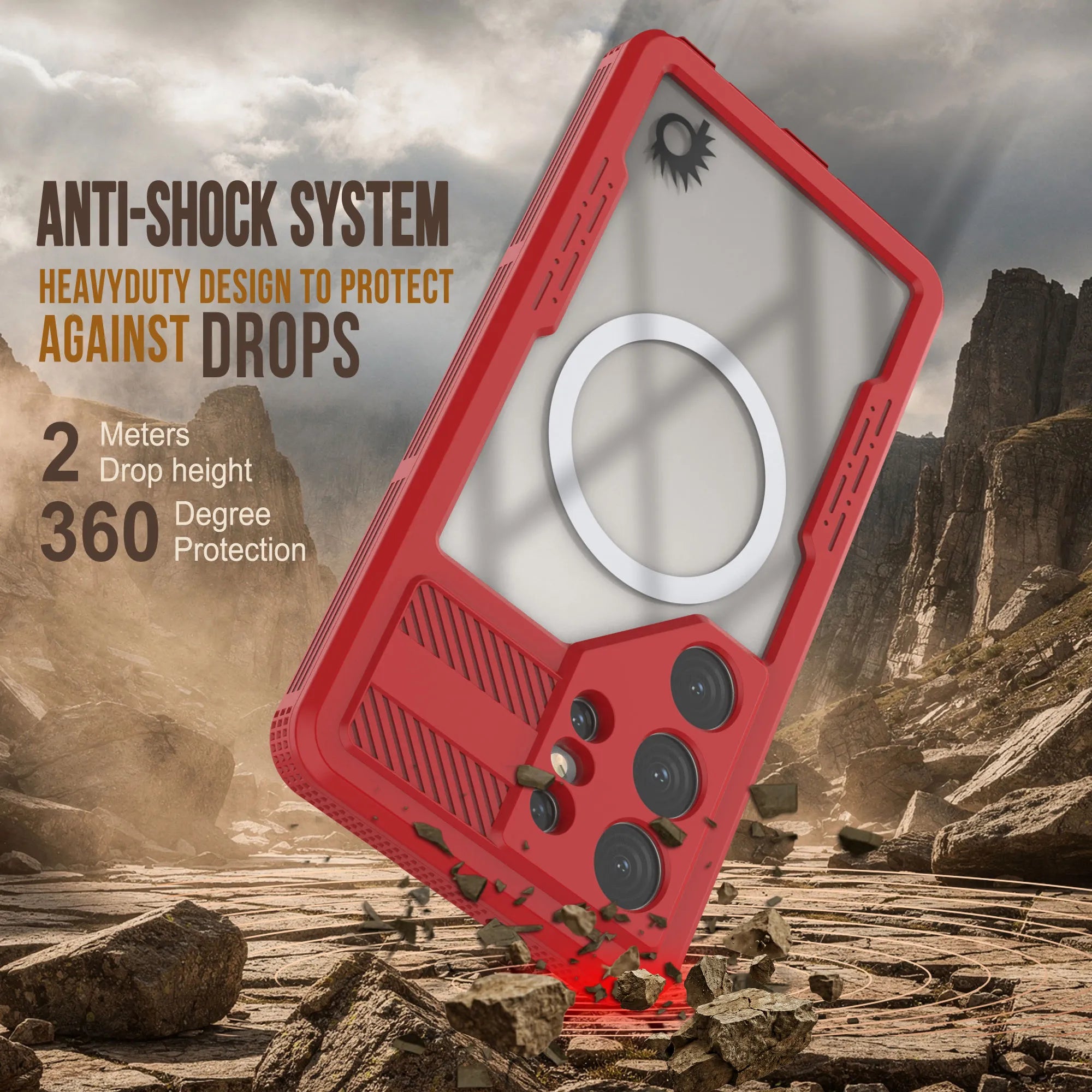Galaxy S26 Ultra Waterproof Case [Alpine 2.0 Series] [Slim Fit] [IP68 Certified] [Shockproof] [Red]