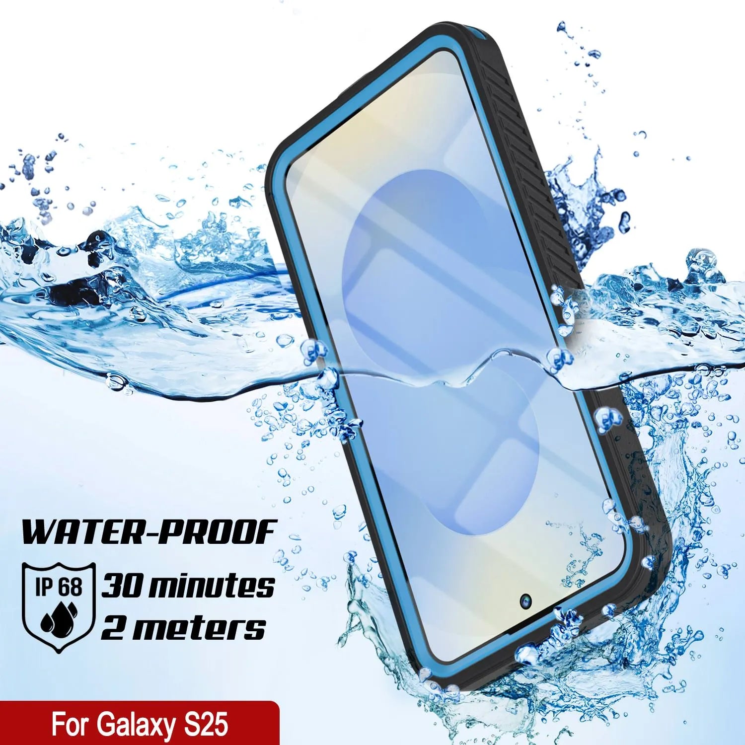 Galaxy S25 Water/ Shockproof [Extreme Series] With Screen Protector Case [Light Blue]