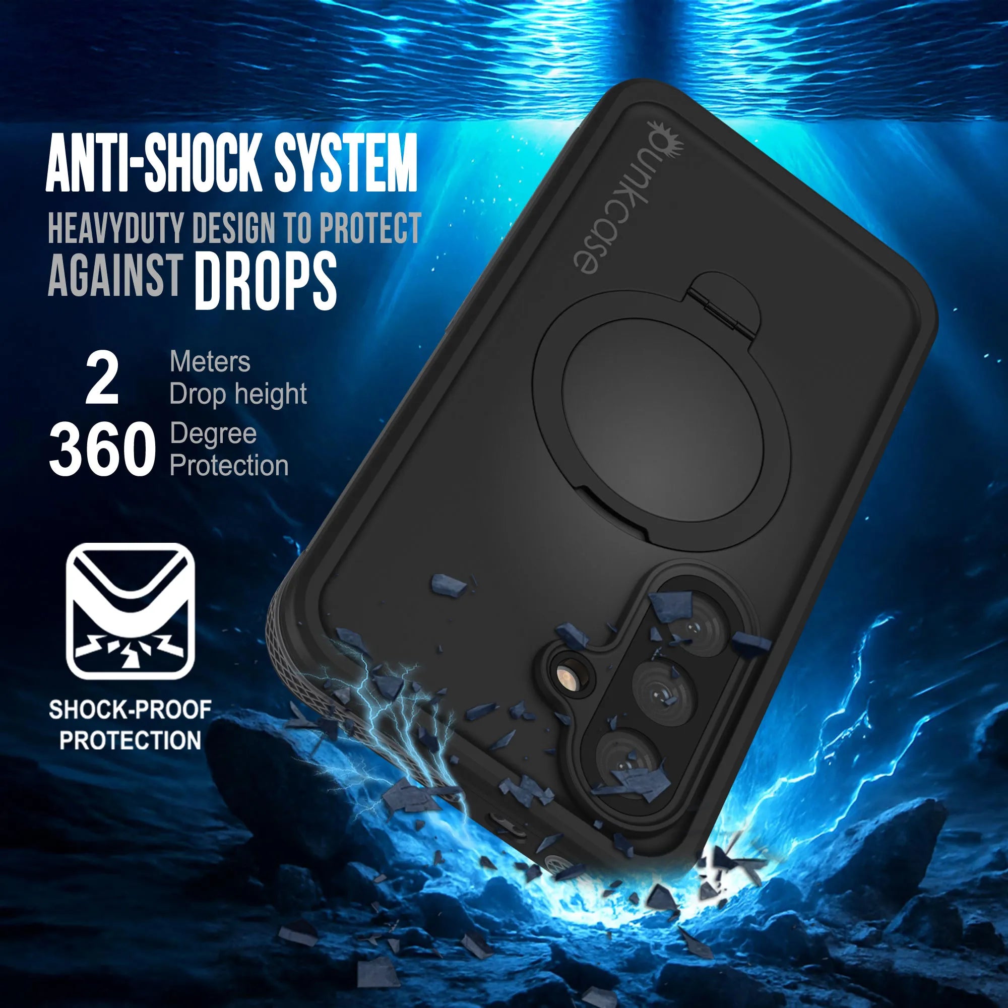 Galaxy S26 Plus Waterproof Case [Kickstud 2.0 Series] Protective IP68 Cover W/Screen Protector & Kickstand [Grey]