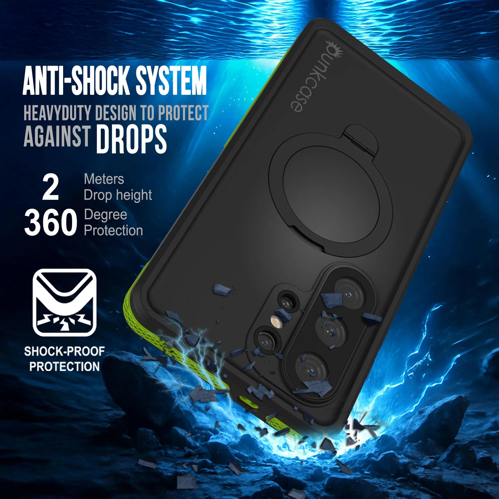 Galaxy S26 Ultra Waterproof Case [Kickstud 2.0 Series] Protective IP68 Cover W/Screen Protector & Kickstand [Green]