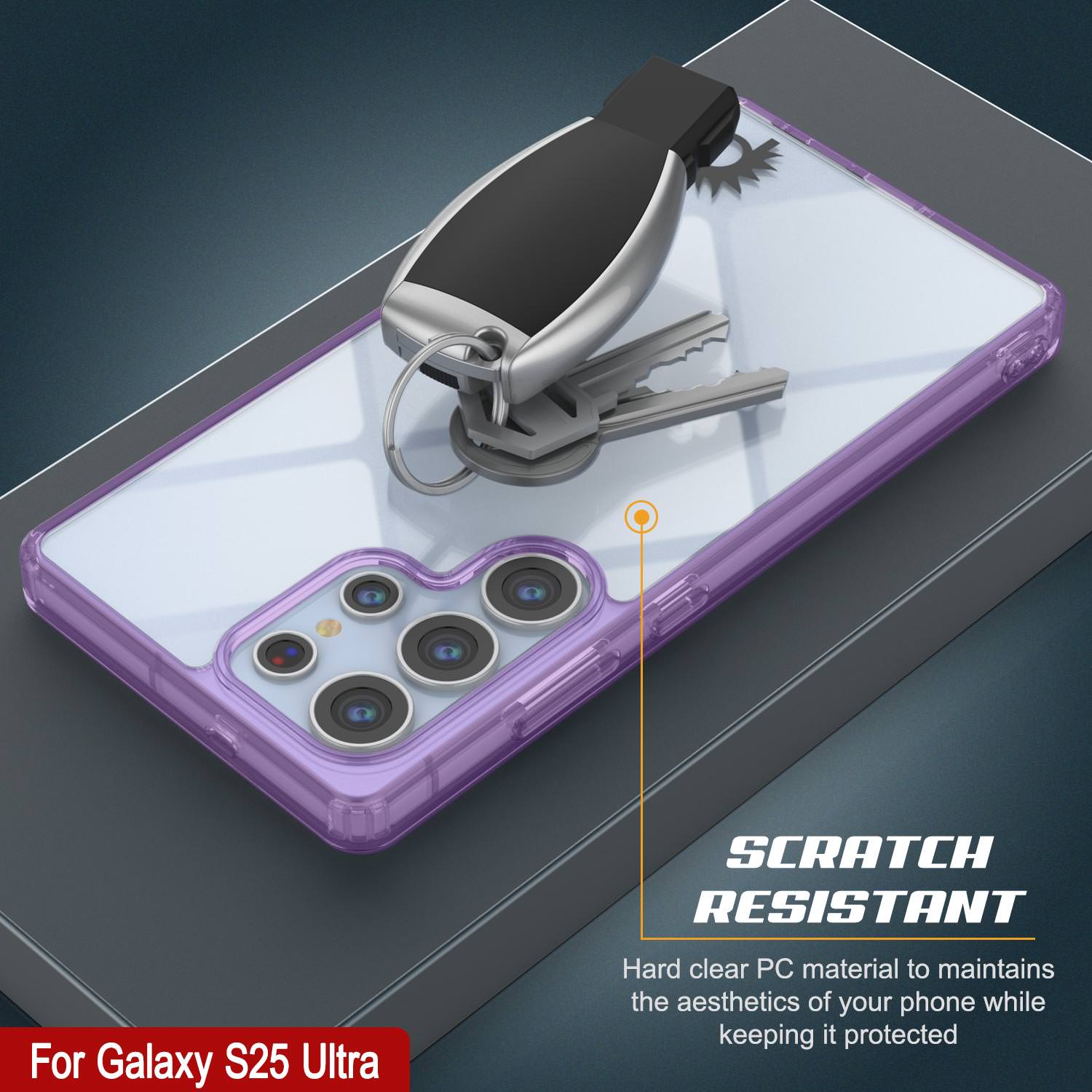 Galaxy S25 Ultra Case [Clear Acrylic Series] [Non-Slip] For Galaxy S25 Ultra [Purple]