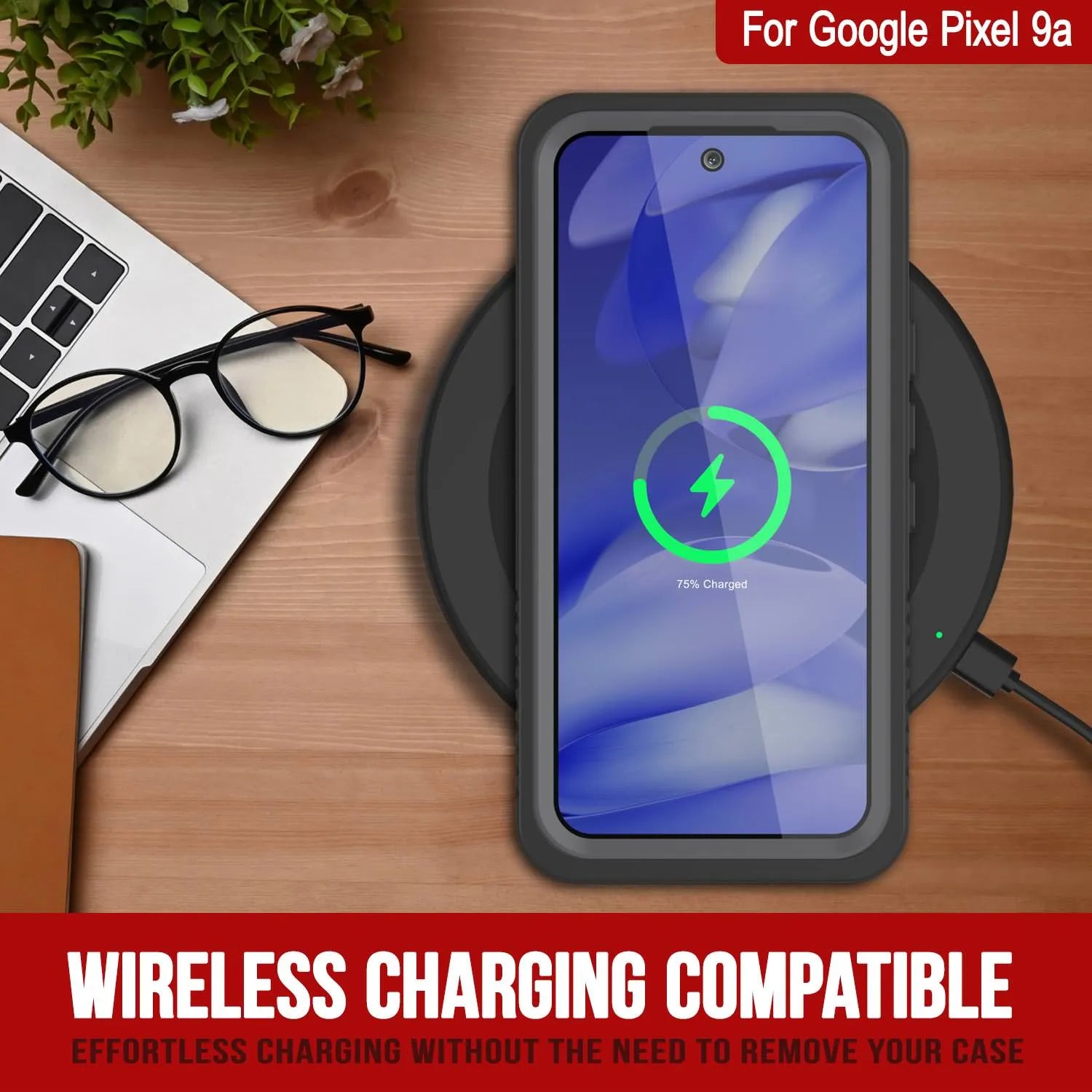 Google Pixel 9a Waterproof Case, Punkcase [Extreme Series] Armor Cover W/ Built In Screen Protector [Navy Blue]