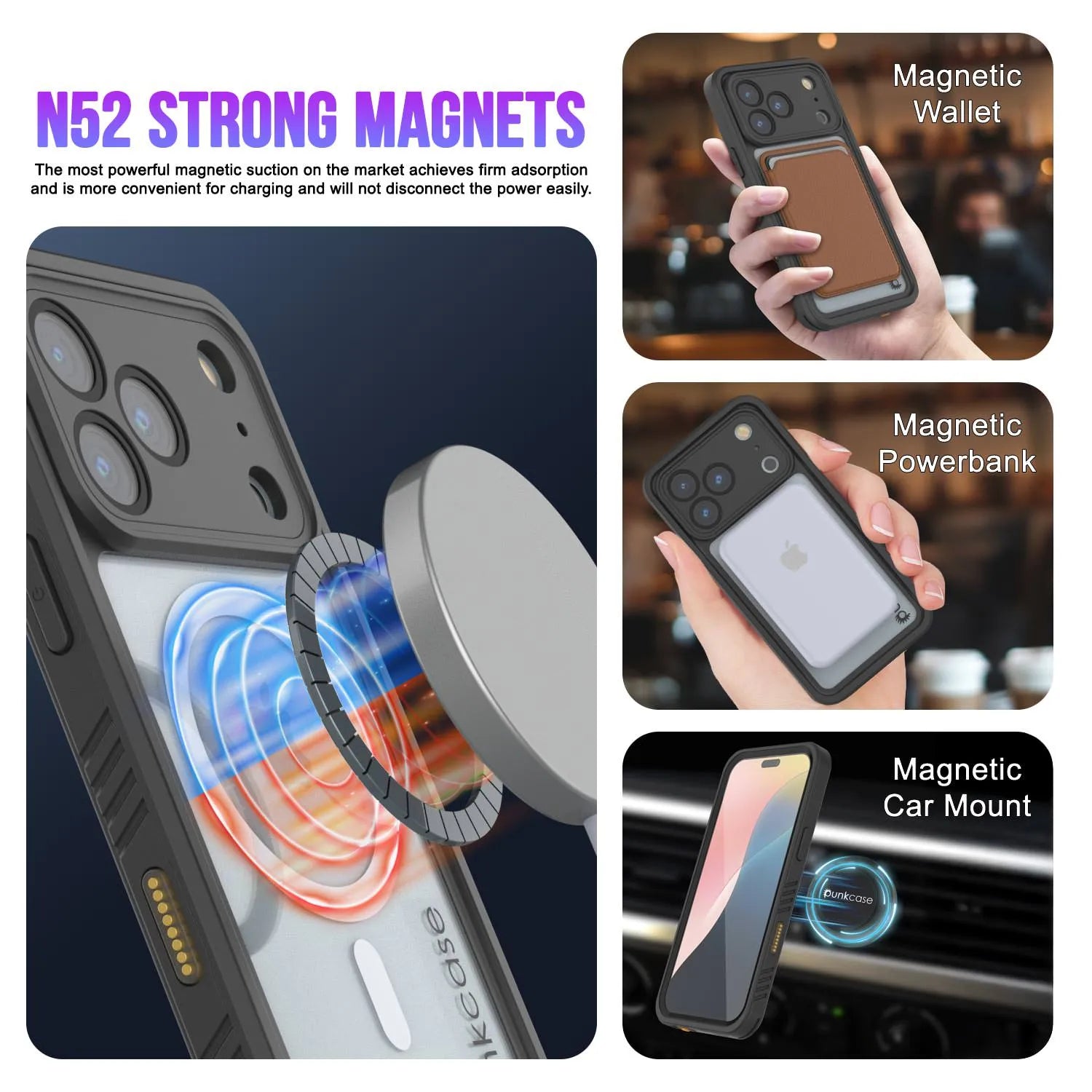 iPhone 17 Pro Max Waterproof Case, Punkcase [Extreme Mag Series] Armor Cover W/ Built In Screen Protector [Teal]