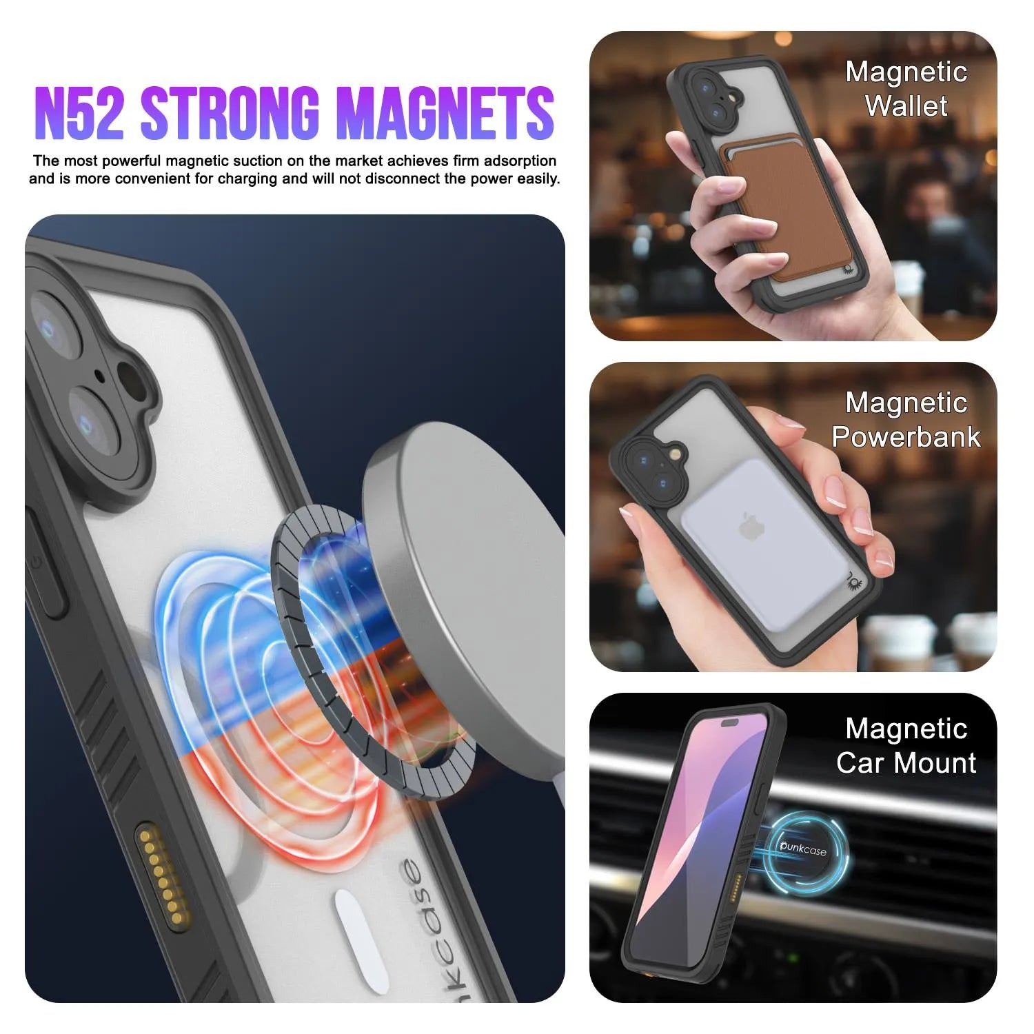 iPhone 17 Waterproof Case, Punkcase [Extreme Series] Armor Cover W/ Built In Screen Protector [Navy Blue]