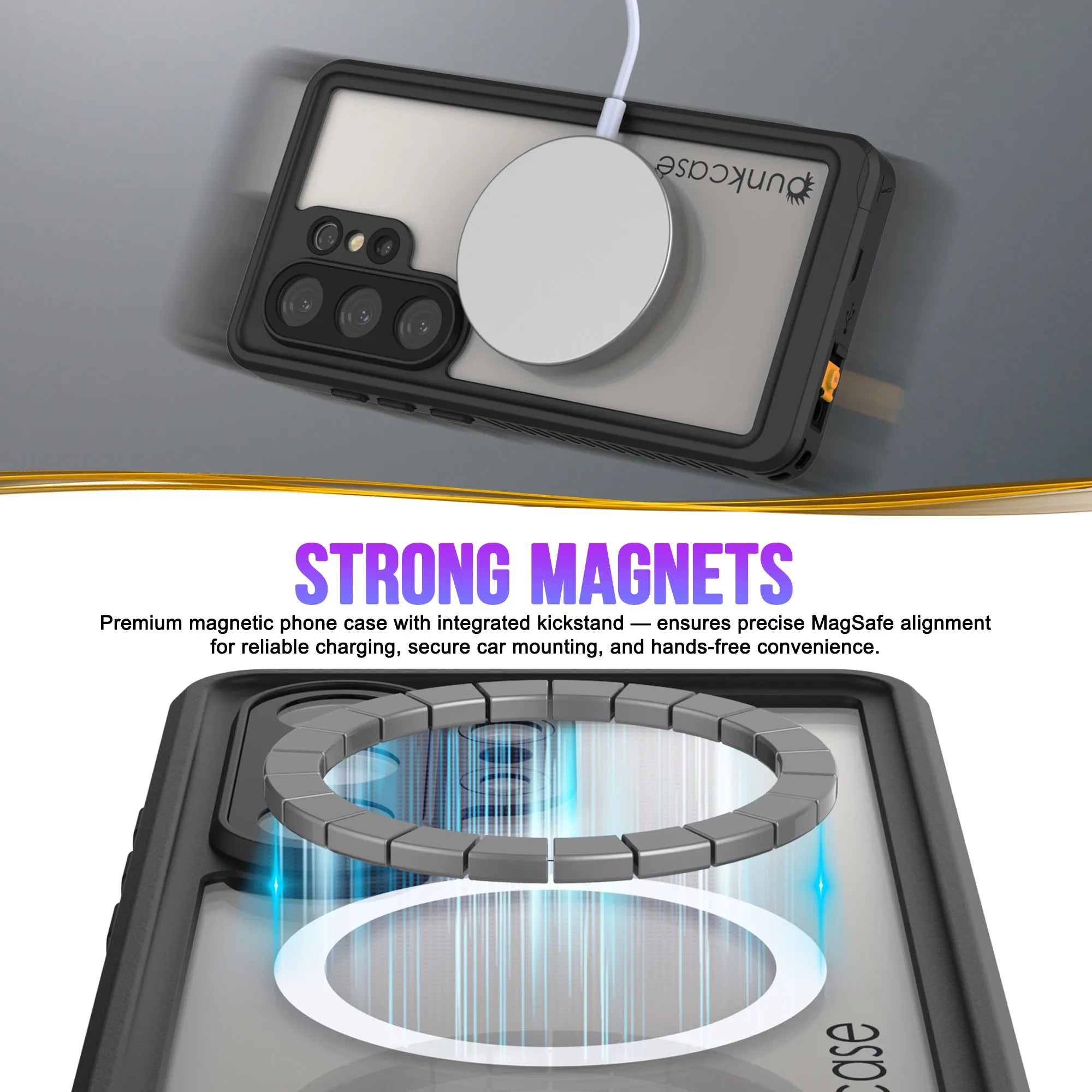 Galaxy S26 Ultra Waterproof Case, Punkcase [Extreme Mag Series] Armor Cover W/ Built In Screen Protector [Blue]