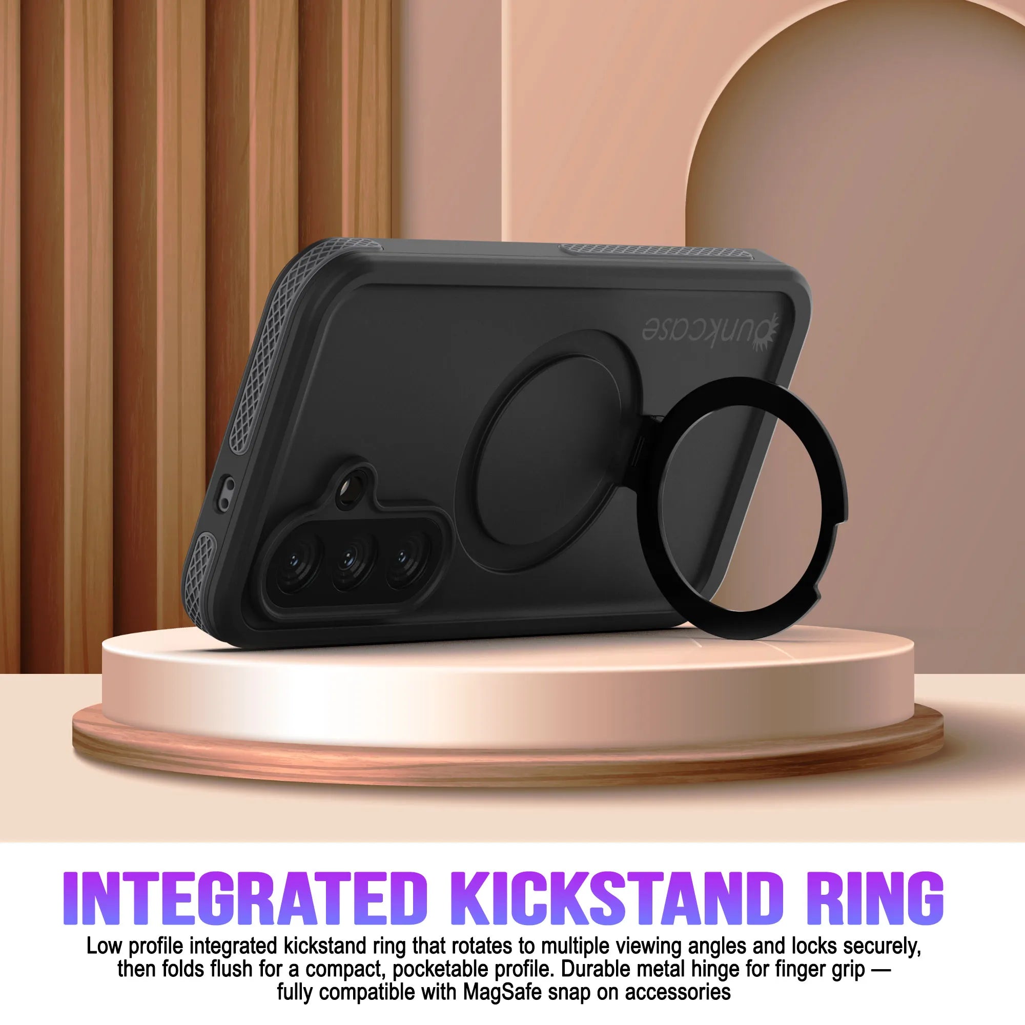 Galaxy S26 Waterproof Case [Kickstud 2.0 Series] Protective IP68 Cover W/Screen Protector & Kickstand [Grey]