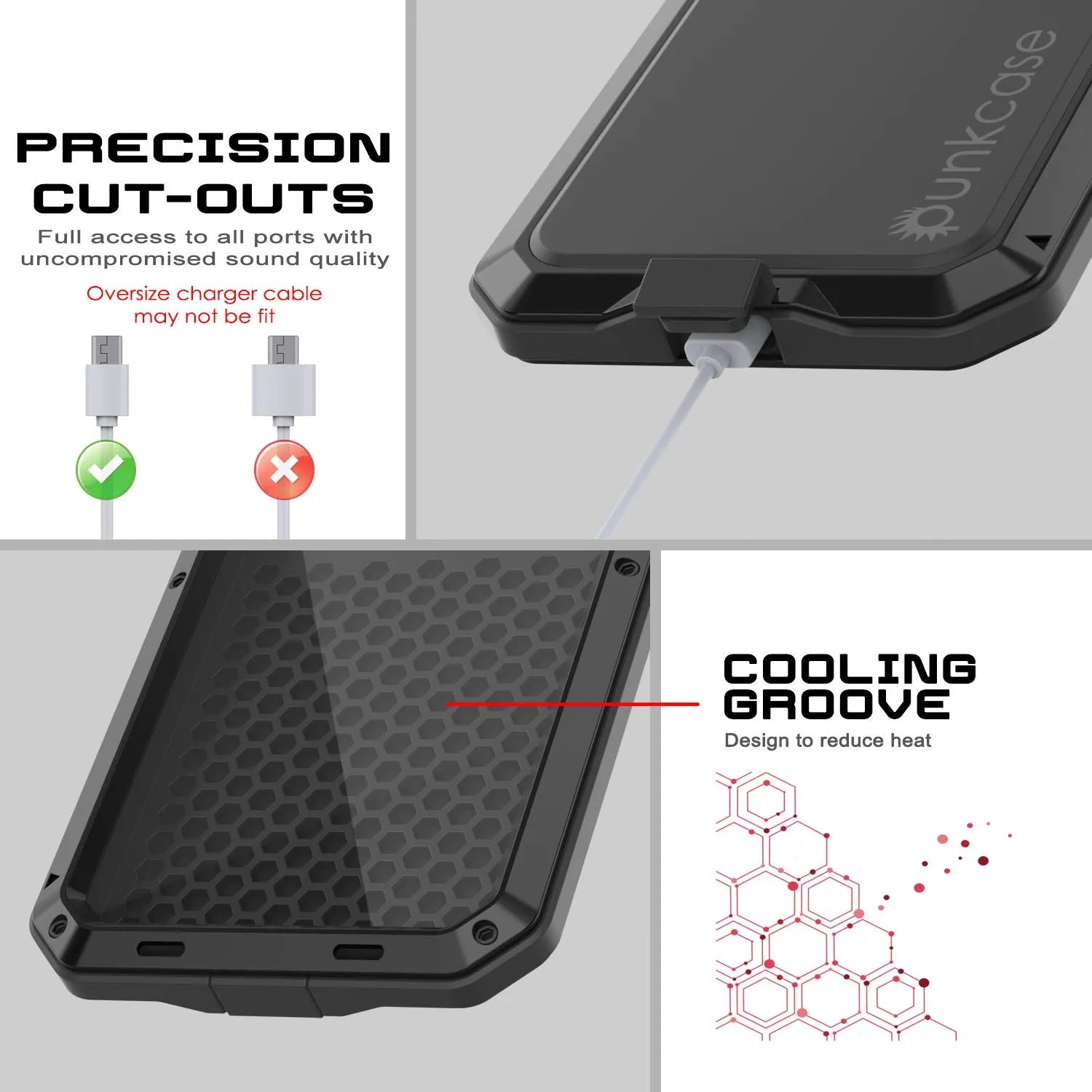 iPhone 17 Air Metal Case, Heavy Duty Military Grade Armor Cover [shock proof] Full Body Hard [Black]