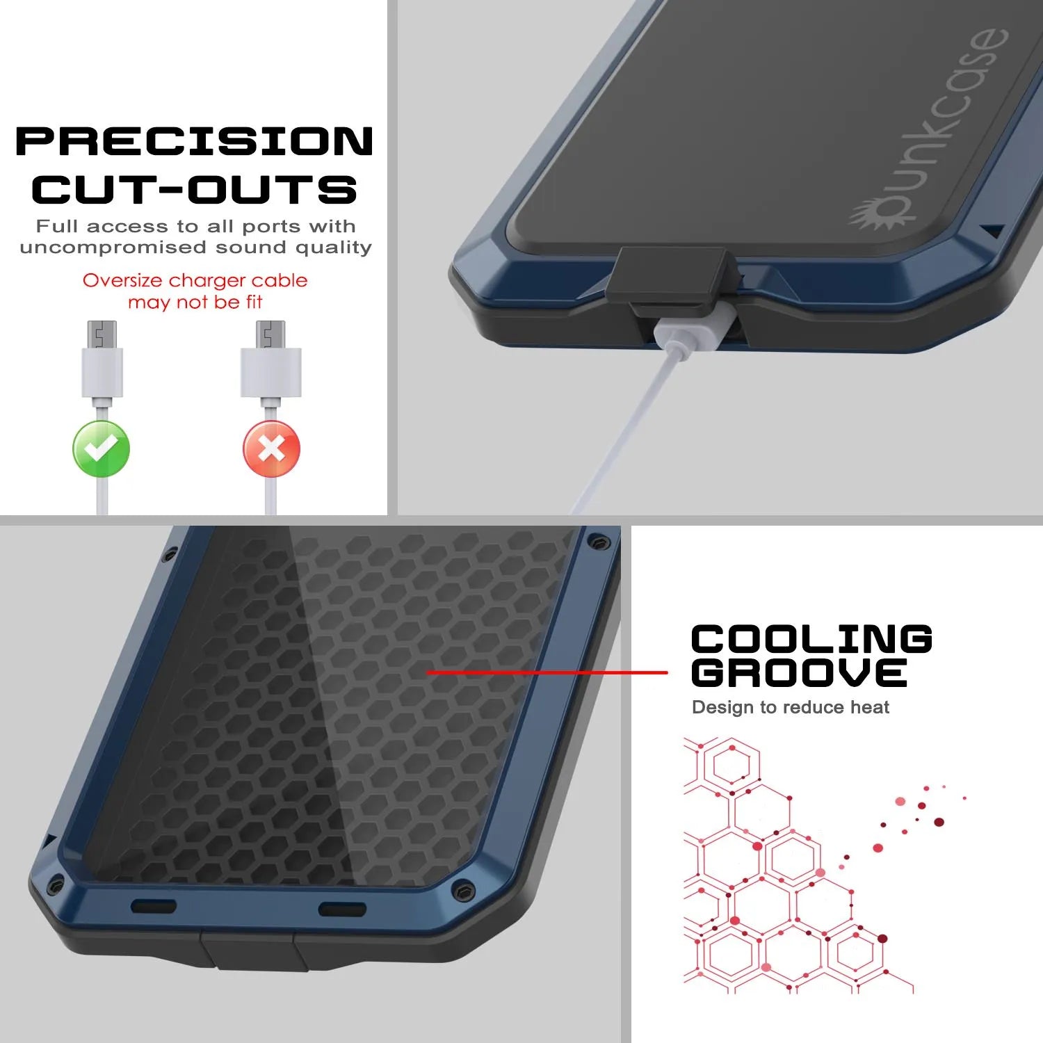 iPhone 17 Pro Max Metal Case, Heavy Duty Military Grade Armor Cover [shock proof] Full Body Hard [Blue]