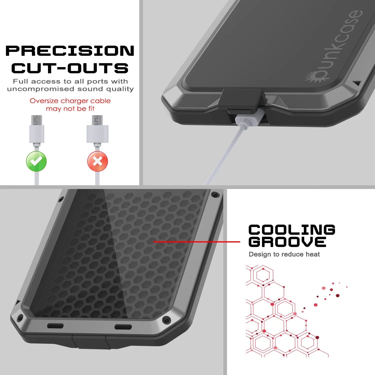 iPhone 17 Metal Case, Heavy Duty Military Grade Armor Cover [shock proof] Full Body Hard [Silver]