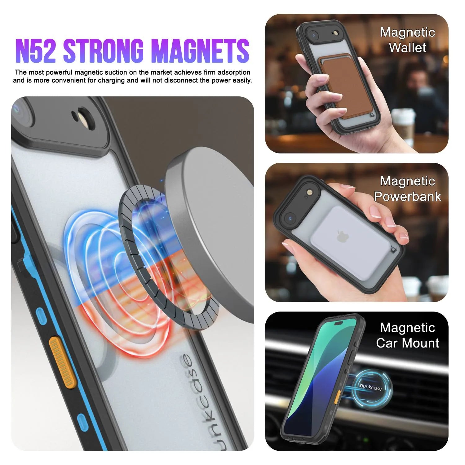 iPhone 17 Air Waterproof IP68 Case, Punkcase [Light blue] [StudStar Series] [Slim Fit] [Dirtproof]