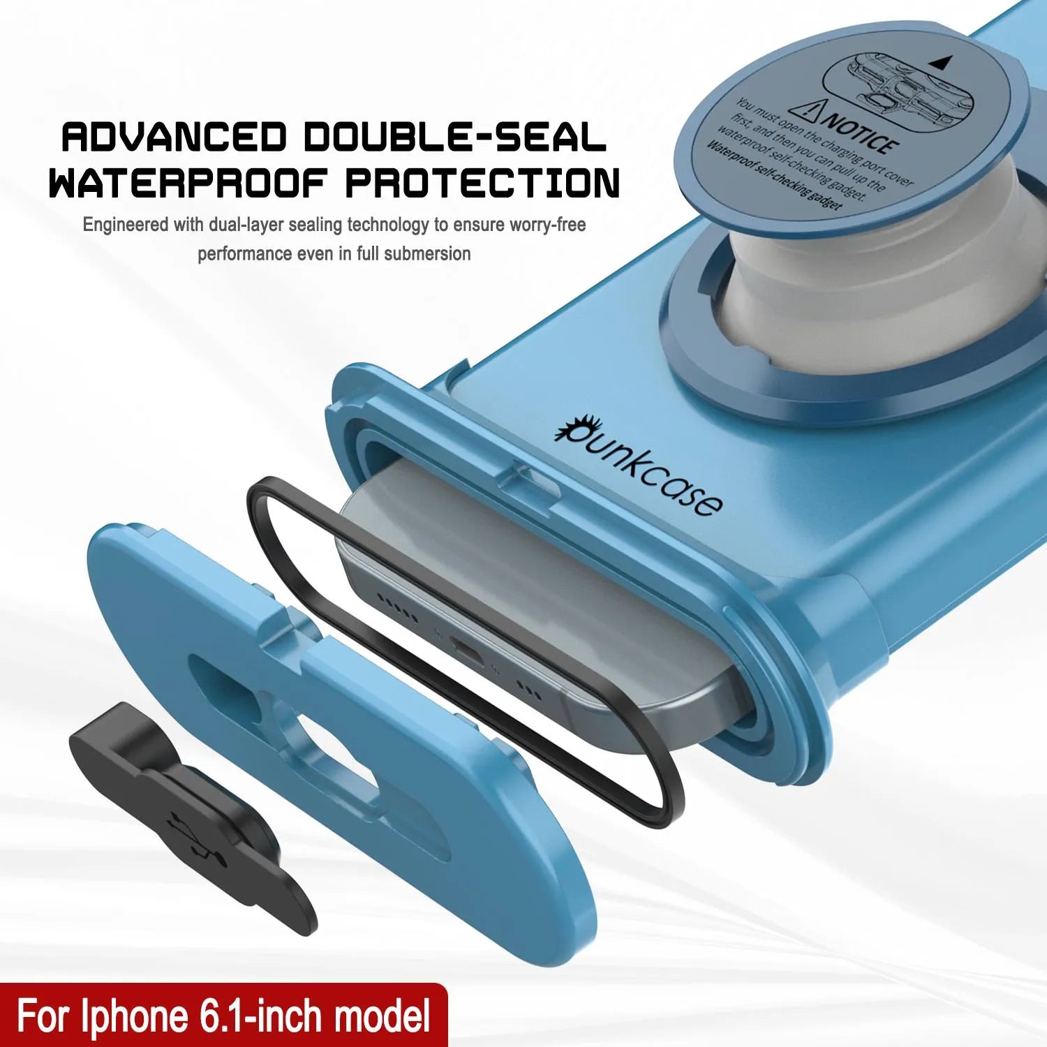 Punkcase Universal 2.0 Waterproof Phone Case for 6.1–6.3" [Blue]
