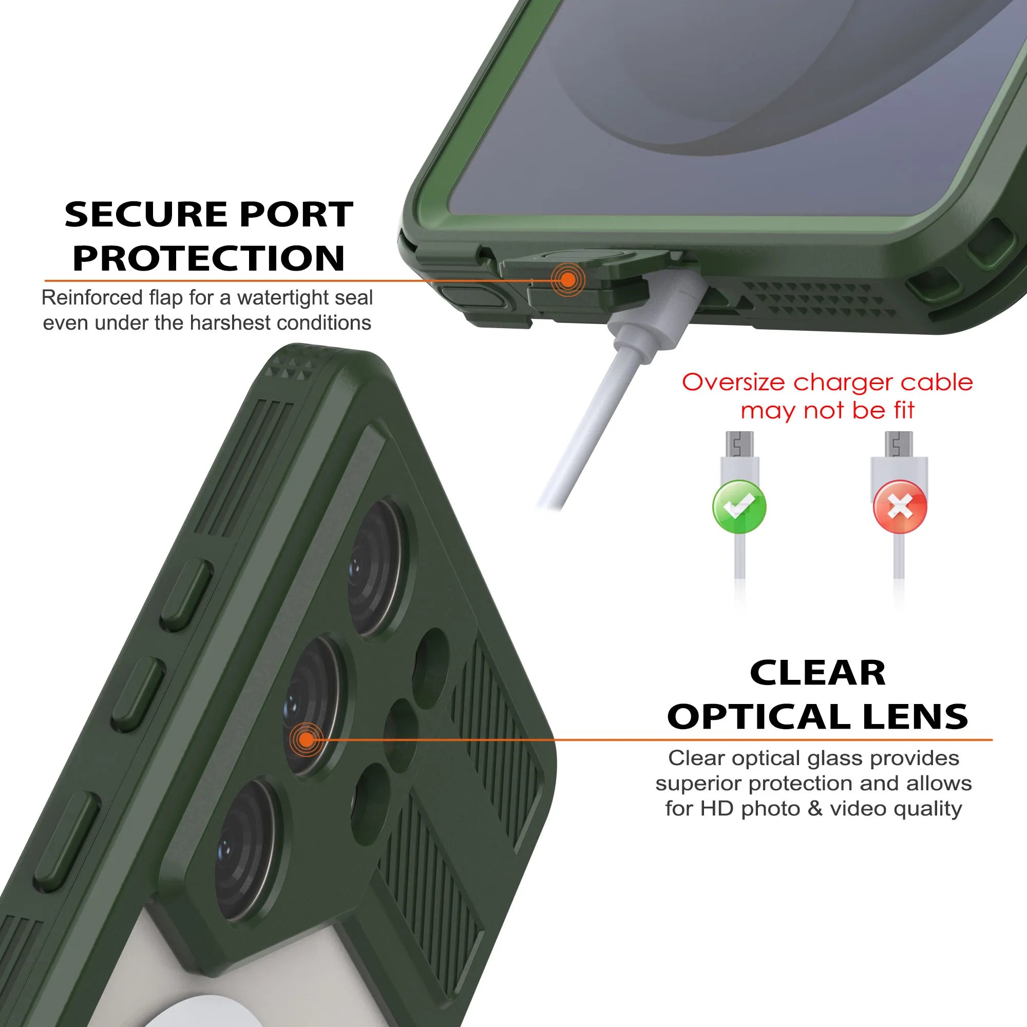 Galaxy S26 Ultra Waterproof Case [Alpine 2.0 Series] [Slim Fit] [IP68 Certified] [Shockproof] [Green]
