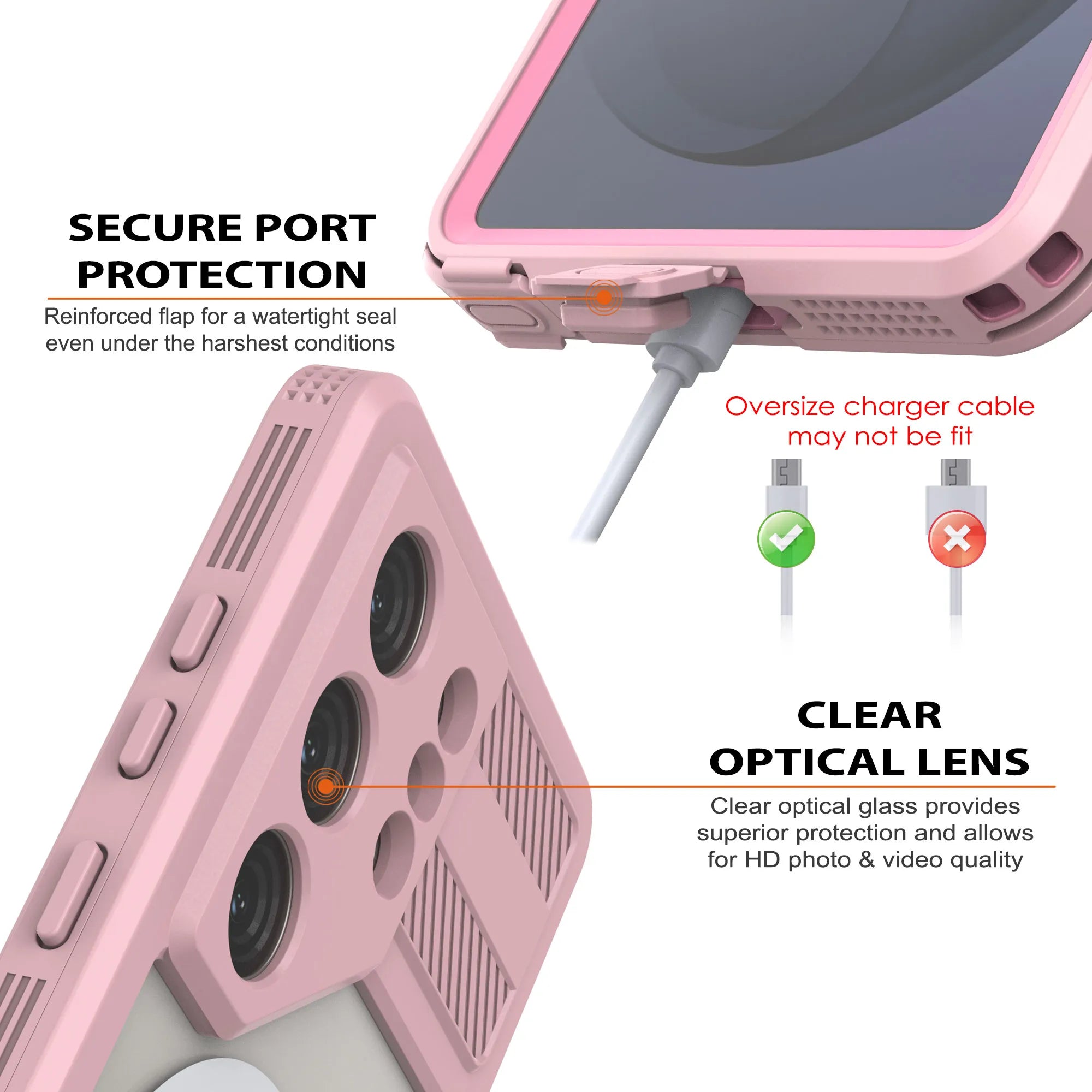 Galaxy S26 Ultra Waterproof Case [Alpine 2.0 Series] [Slim Fit] [IP68 Certified] [Shockproof] [Pink]