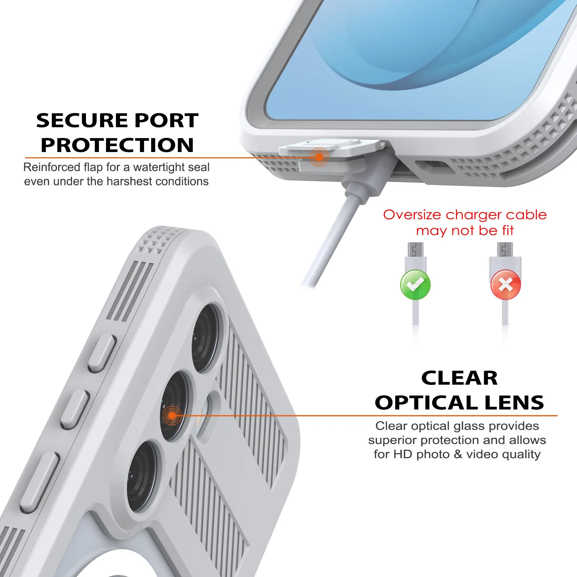 Galaxy S26 Waterproof Case [Alpine 2.0 Series] [Slim Fit] [IP68 Certified] [Shockproof] [White]