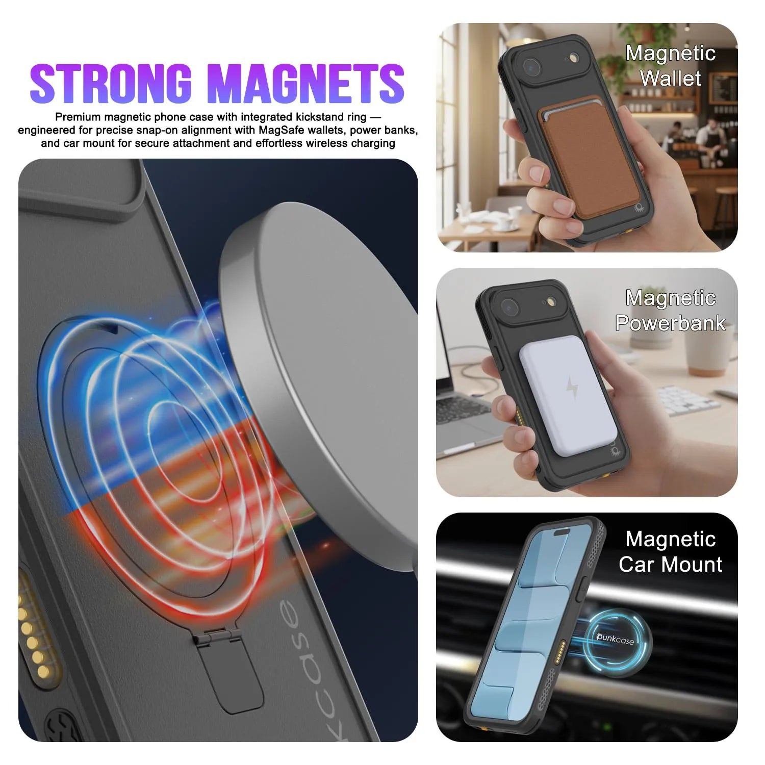 iPhone 17 Air Waterproof Case [Kickstud 2.0 Series] Protective IP68 Cover W/Screen Protector & Kickstand [Grey]