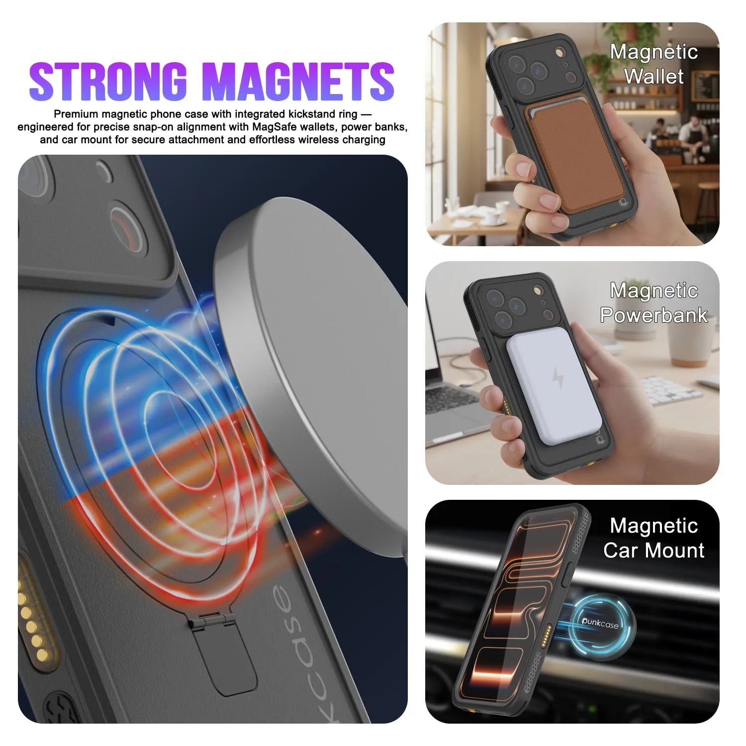 iPhone 17 Pro Max Waterproof Case [Kickstud 2.0 Series] Protective IP68 Cover W/Screen Protector & Kickstand [Grey]