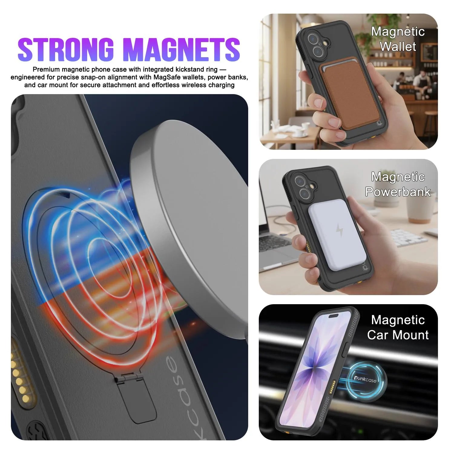 iPhone 17 Waterproof Case [Kickstud 2.0 Series] Protective IP68 Cover W/Screen Protector & Kickstand [Grey]