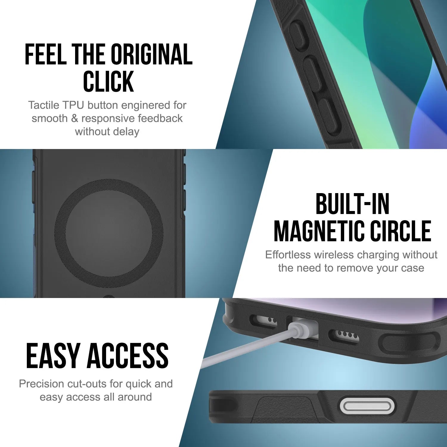 PunkCase iPhone 17 Air Case, [Spartan 2.0 Series] Clear Rugged Heavy Duty Cover W/Built in Screen Protector [pink]