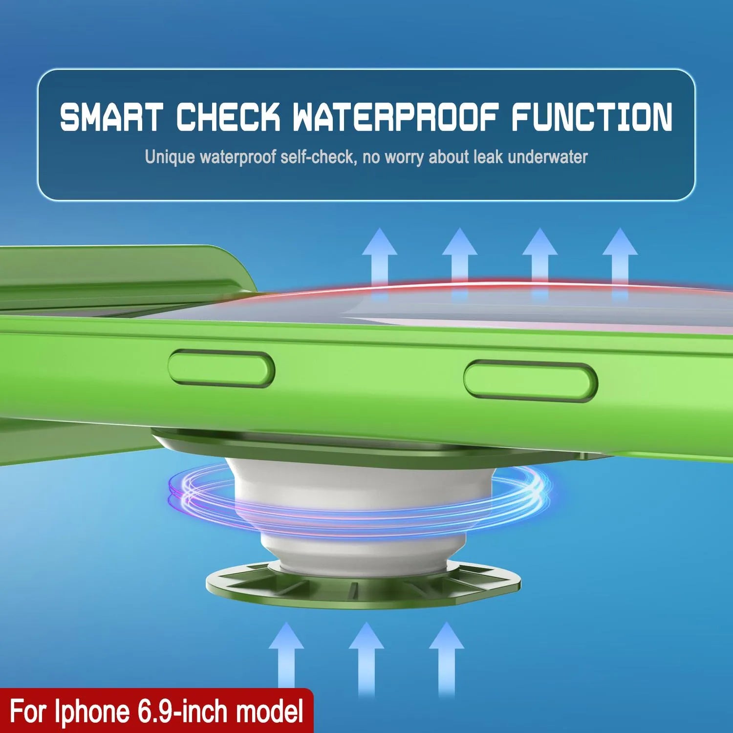 Punkcase Universal 2.0 Waterproof Phone Case for 6.7–6.9" [Green]