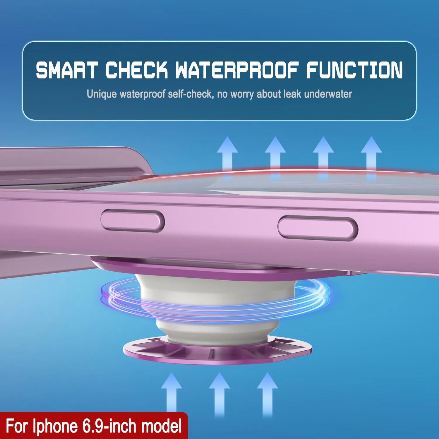 Punkcase Universal 2.0 Waterproof Phone Case for 6.7–6.9" [Pink]