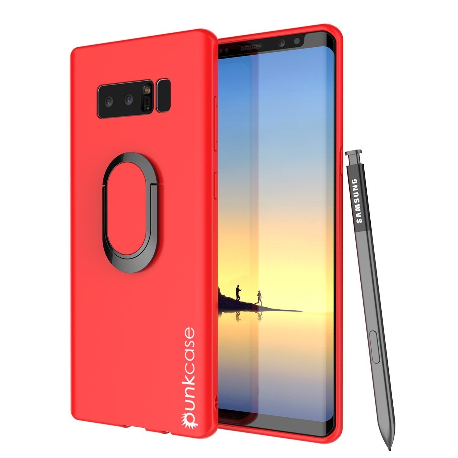 Galaxy Note 8 Case, Punkcase Magnetix Protective TPU Cover W/ Kickstand, Screen Protector [Black]