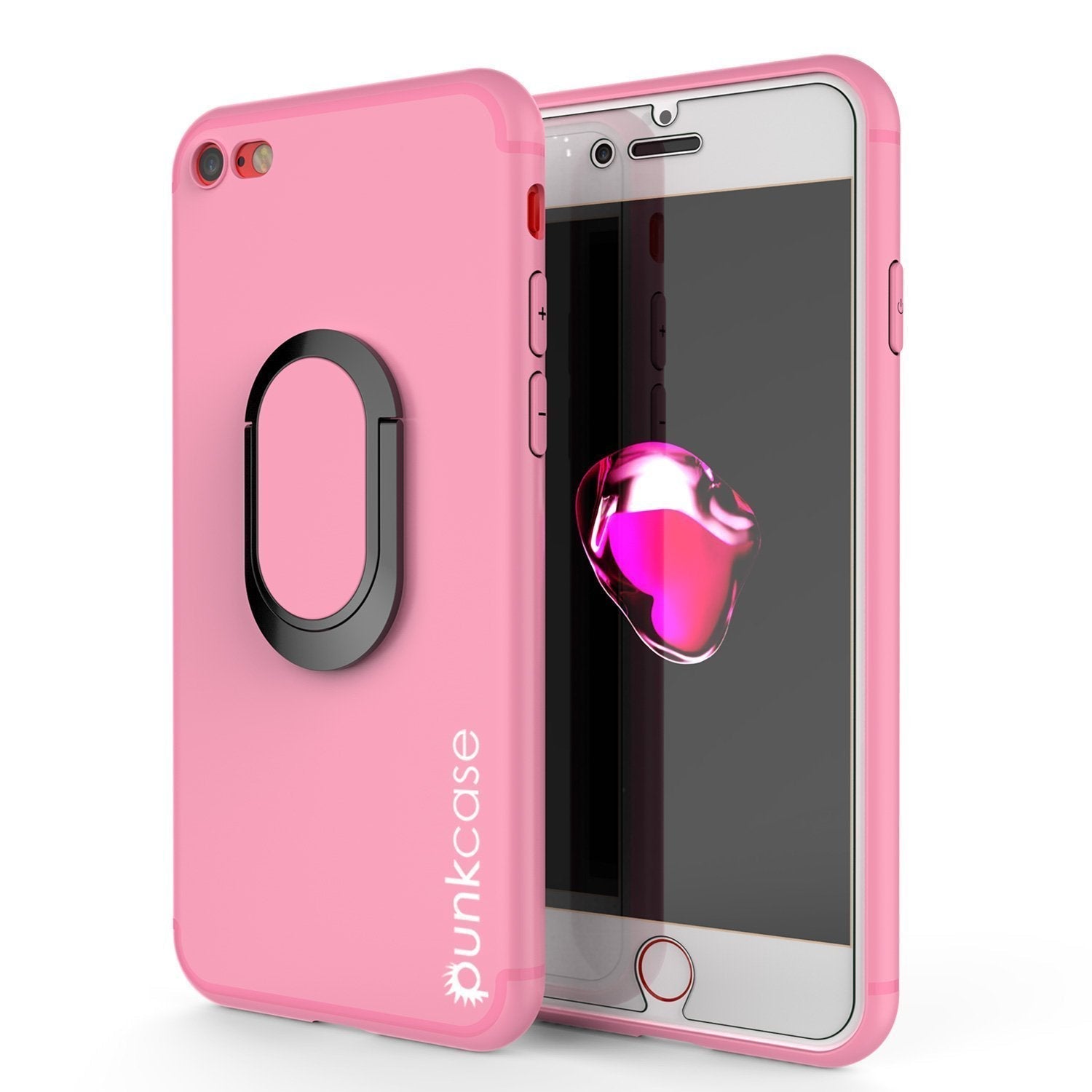 iPhone SE (4.7") Case, Punkcase Magnetix Protective TPU Cover W/ Kickstand, Tempered Glass Screen Protector [Red]