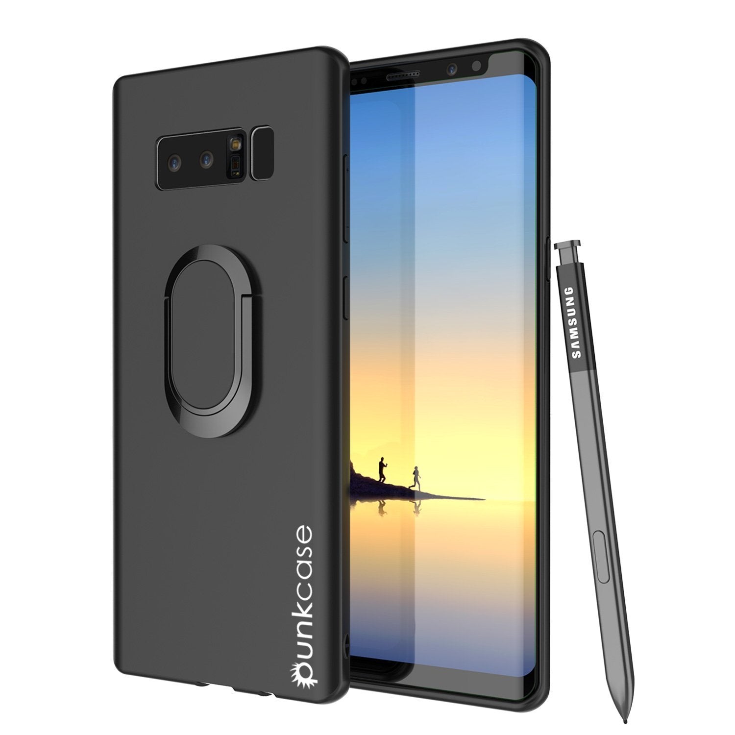 Galaxy Note 8 Case, Punkcase Magnetix Protective TPU Cover W/ Kickstand, Screen Protector [Red]