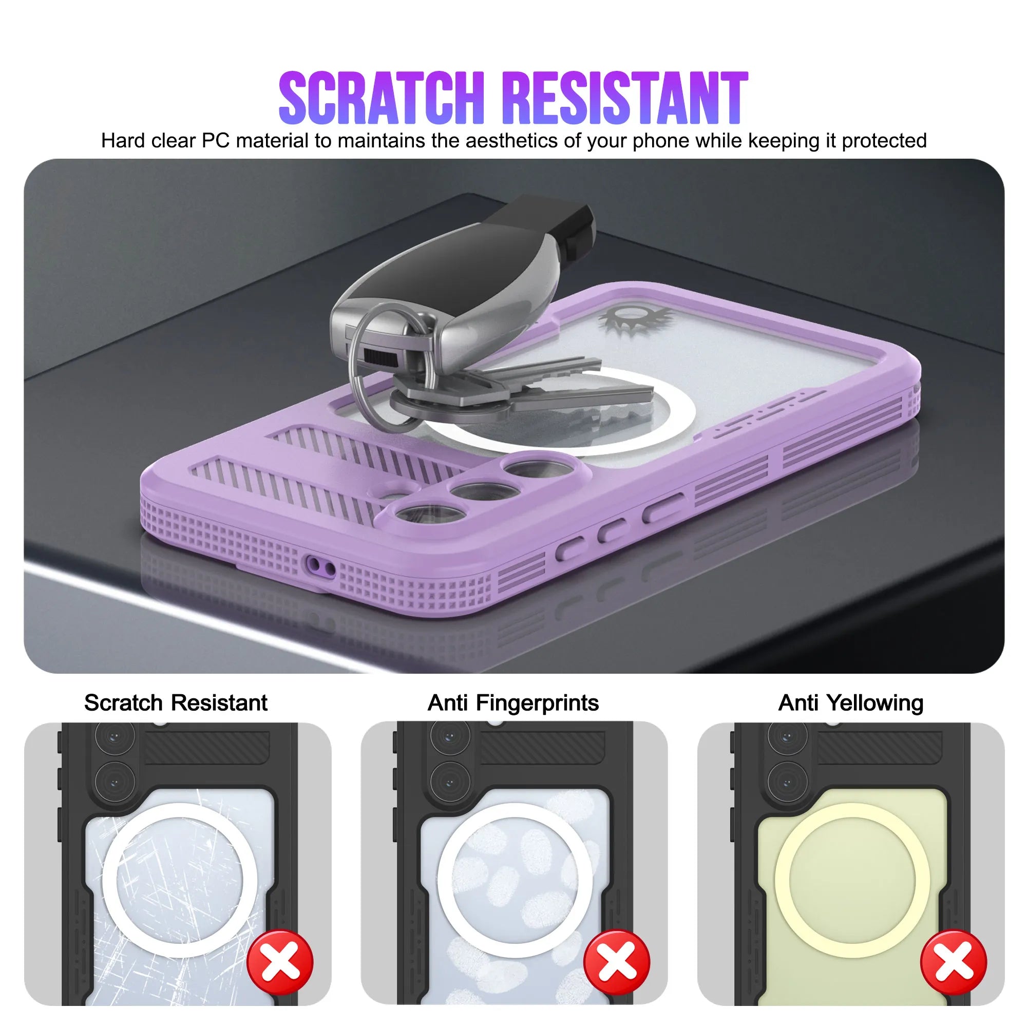 Galaxy S26+ Plus Waterproof Case [Alpine 2.0 Series] [Slim Fit] [IP68 Certified] [Shockproof] [Lilac]
