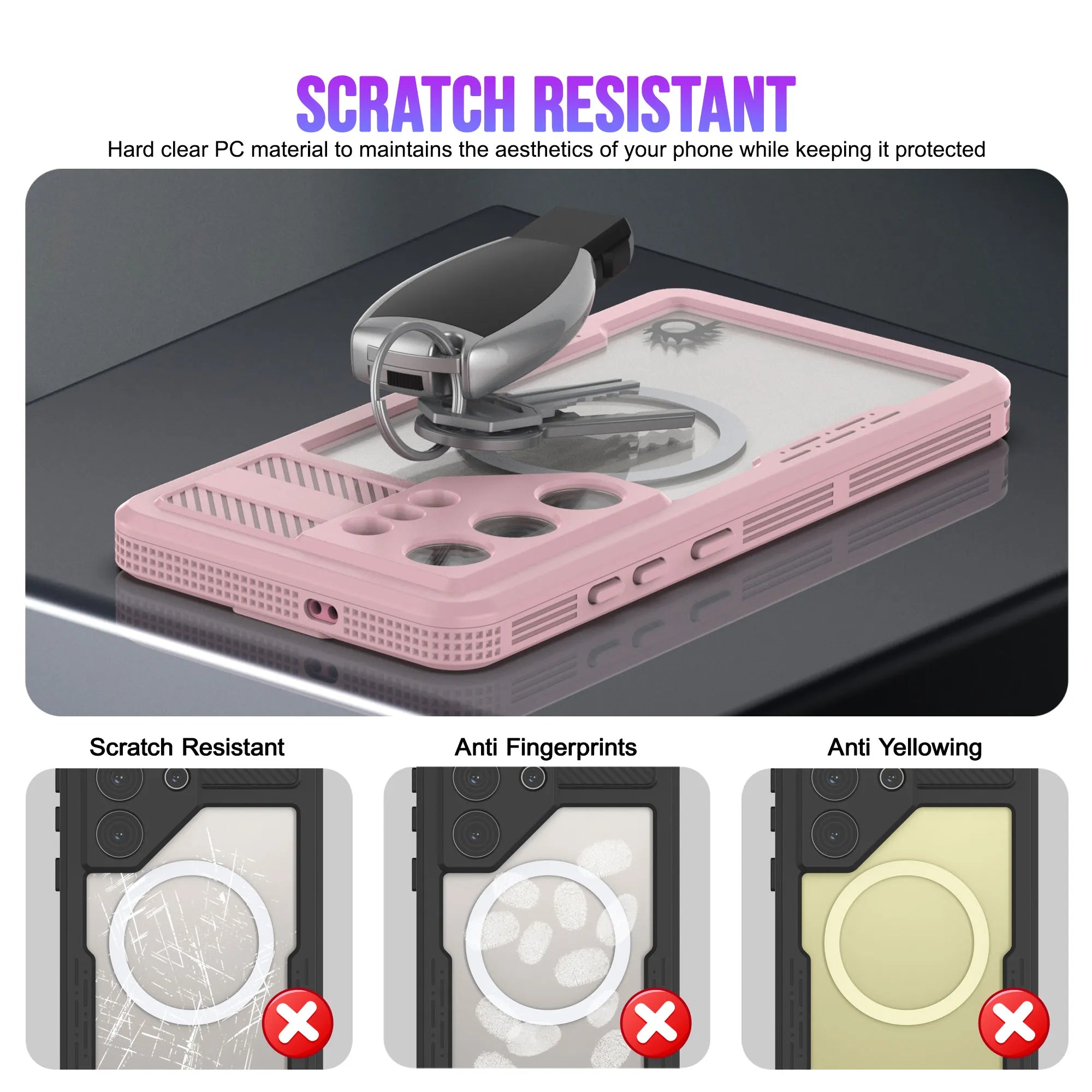 Galaxy S26 Ultra Waterproof Case [Alpine 2.0 Series] [Slim Fit] [IP68 Certified] [Shockproof] [Pink]