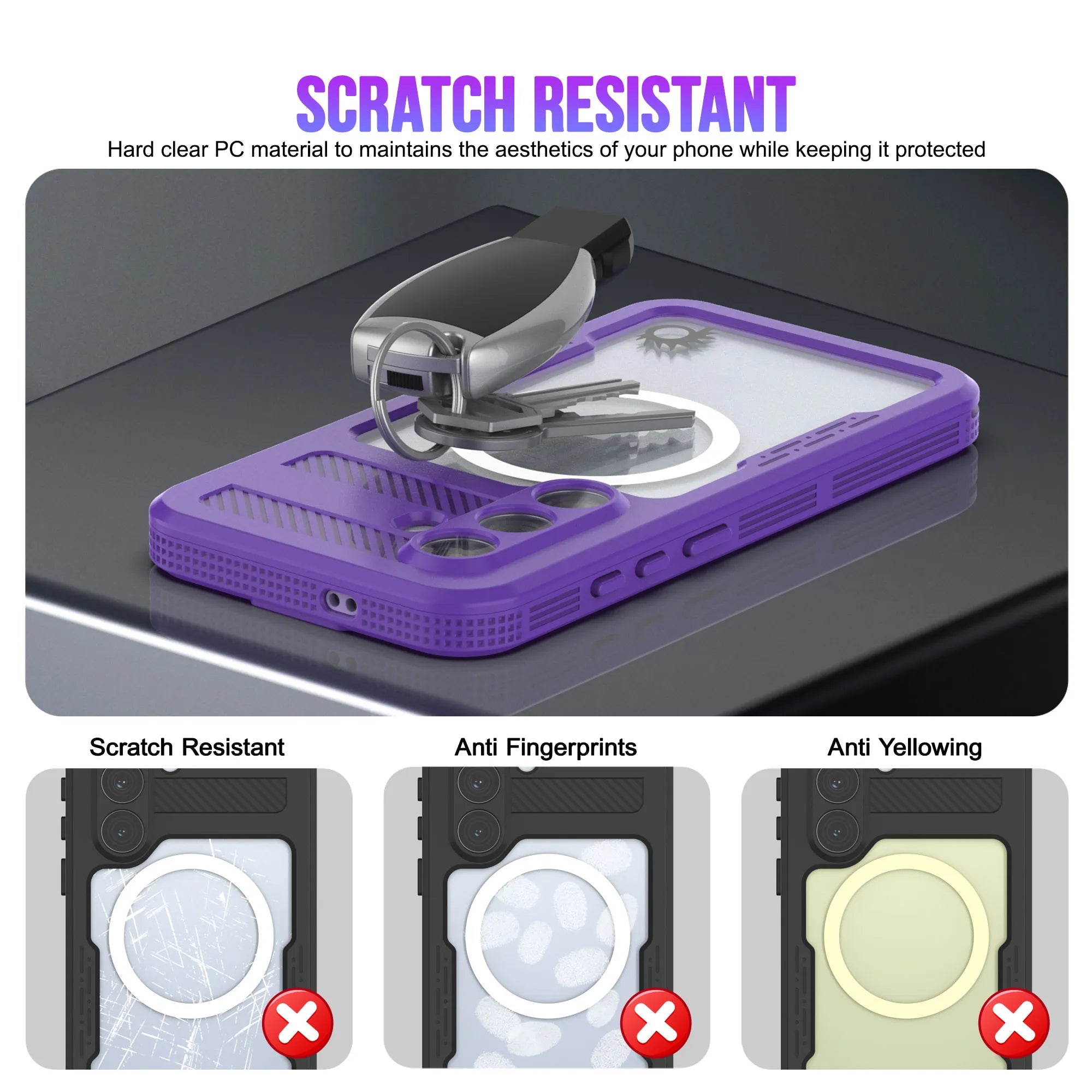 Galaxy S26 Waterproof Case [Alpine 2.0 Series] [Slim Fit] [IP68 Certified] [Shockproof] [Purple]