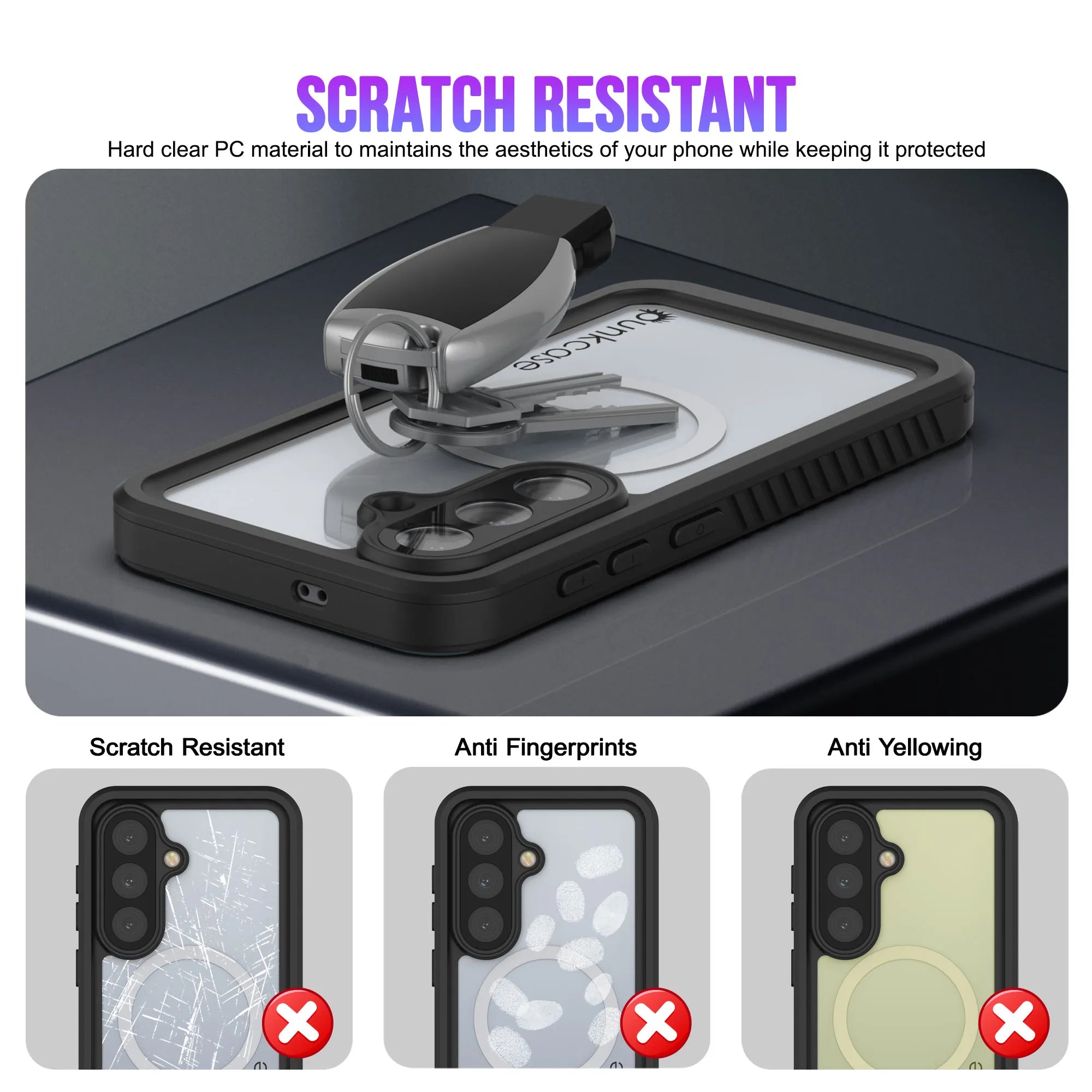Galaxy S26 Waterproof Case, Punkcase [Extreme Mag Series] Armor Cover W/ Built In Screen Protector [Red]