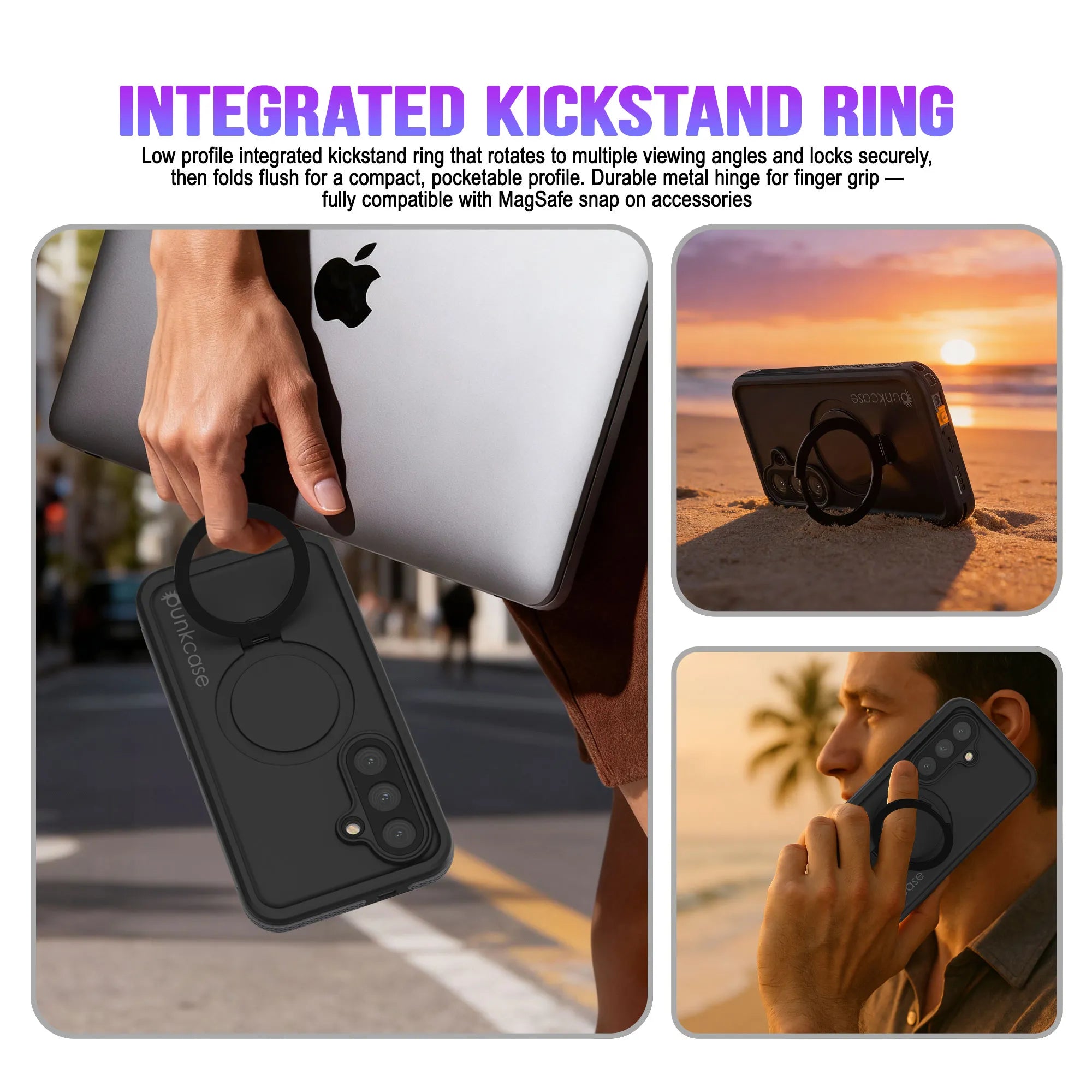 Galaxy S26 Plus Waterproof Case [Kickstud 2.0 Series] Protective IP68 Cover W/Screen Protector & Kickstand [Grey]