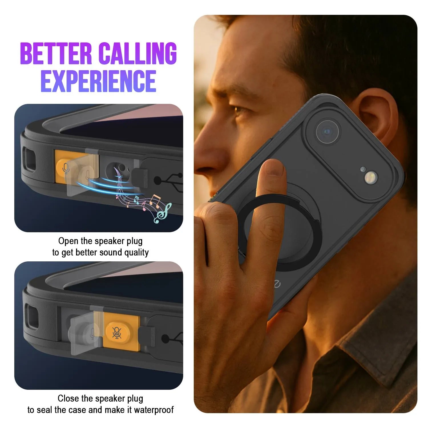 iPhone 17 Air Waterproof Case [Kickstud 2.0 Series] Protective IP68 Cover W/Screen Protector & Kickstand [Grey]