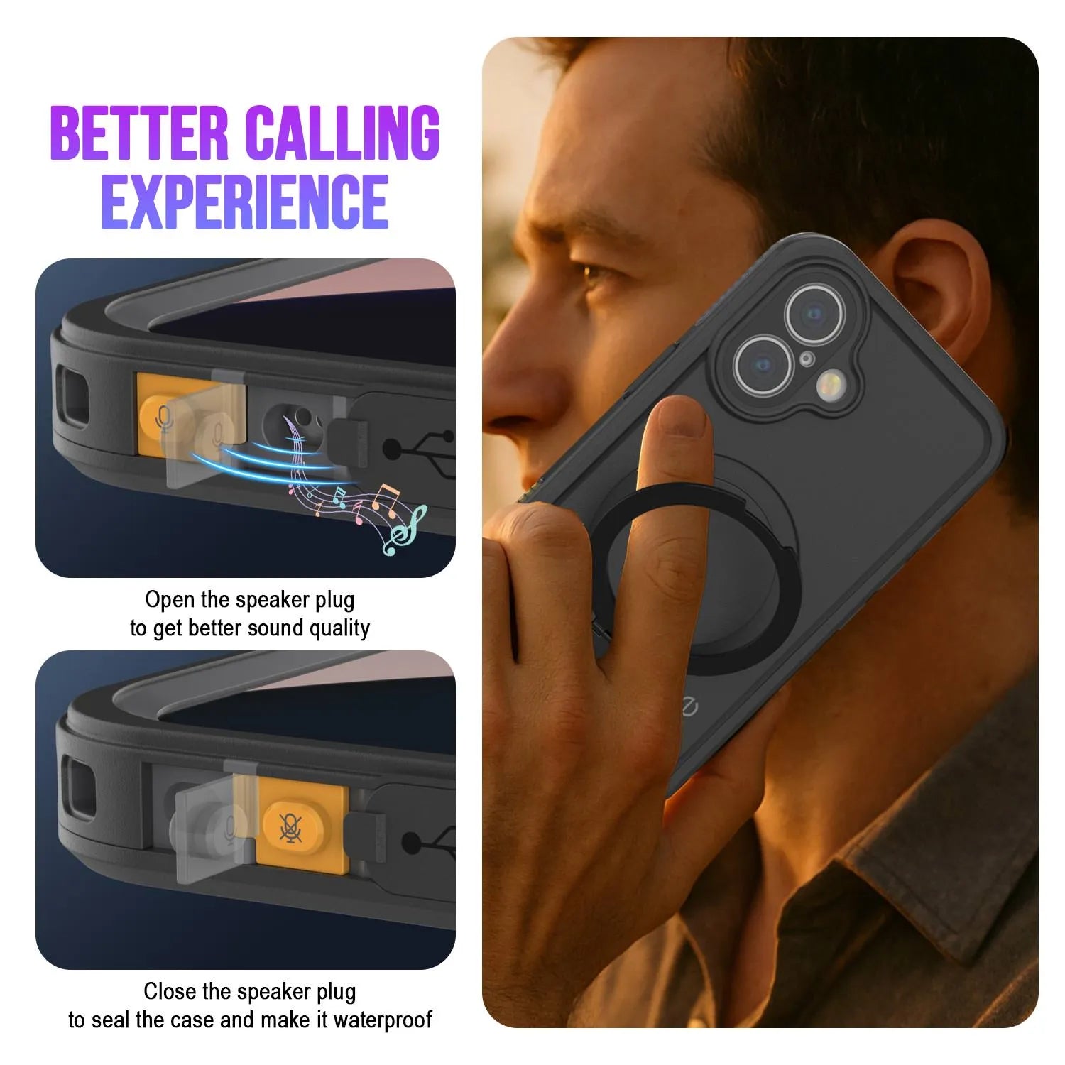 iPhone 17 Waterproof Case [Kickstud 2.0 Series] Protective IP68 Cover W/Screen Protector & Kickstand [Red]