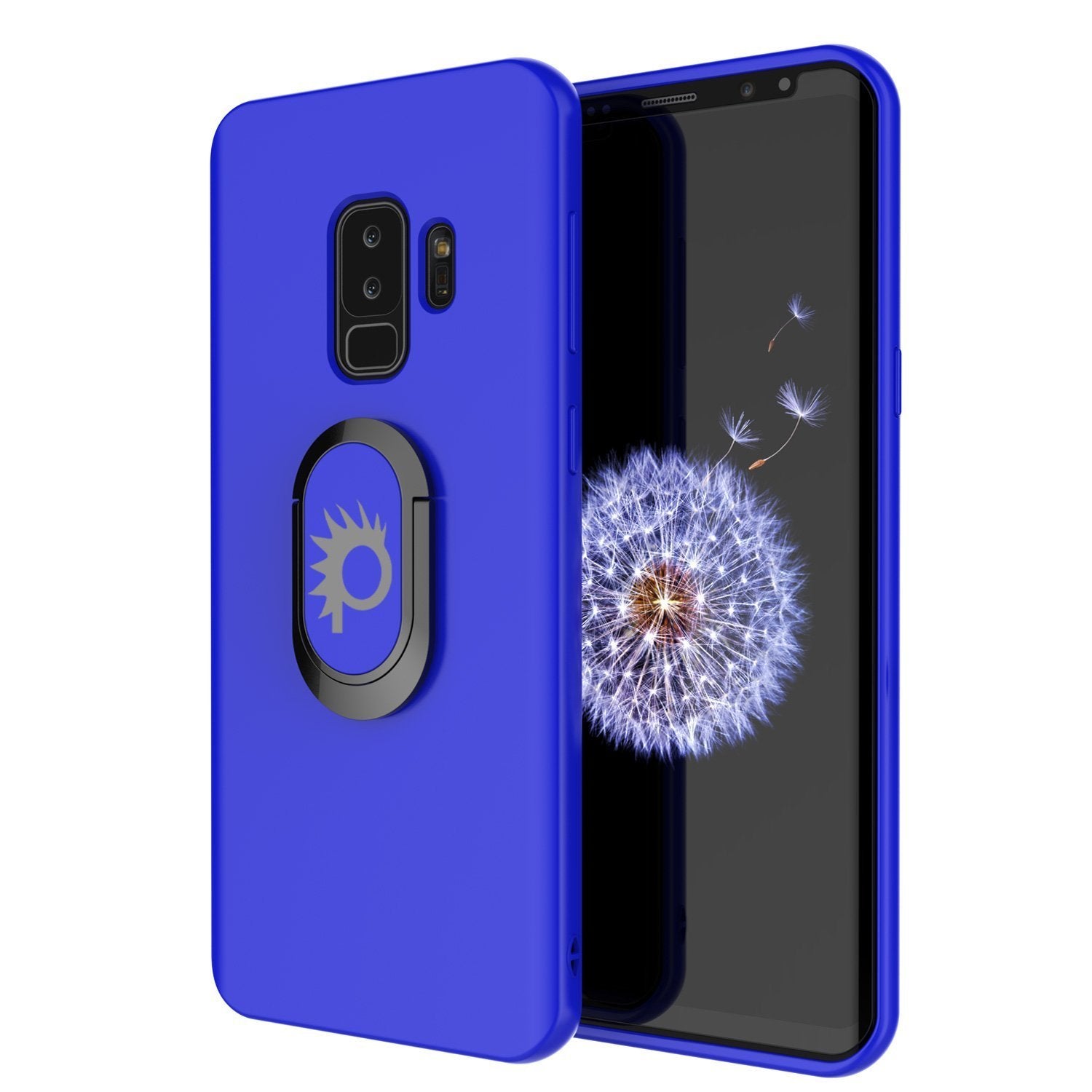 Galaxy S9 PLUS, Punkcase Magnetix Protective TPU Cover W/ Kickstand, Ring Grip Holder & Metal Plate for Magnetic Car Phone Mount PLUS PunkShield Screen Protector for Samsung S9+ Edge [Pink]