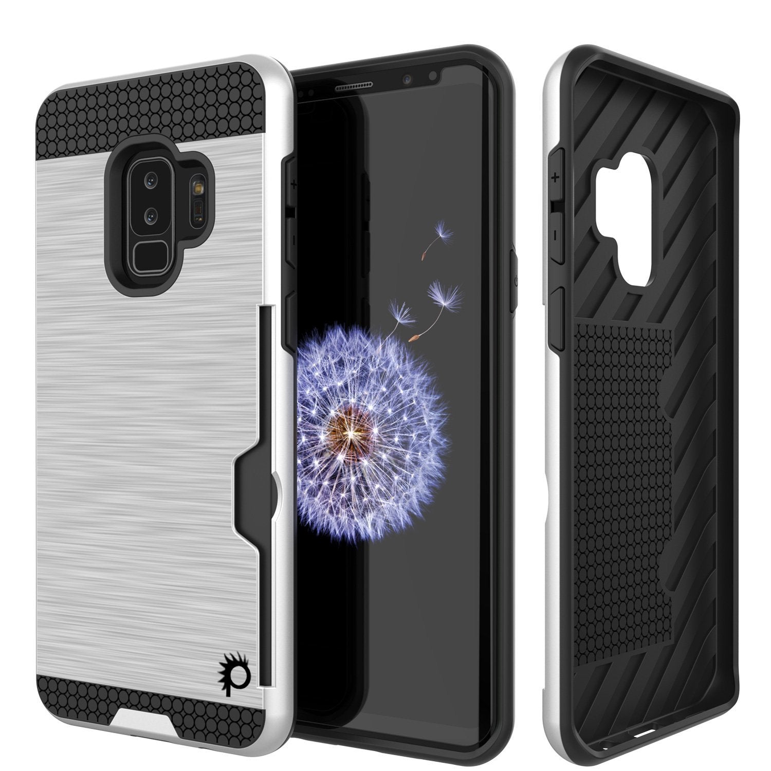 Galaxy S9 Plus Case, PUNKcase [SLOT Series] [Slim Fit] Dual-Layer Armor Cover w/Integrated Anti-Shock System, Credit Card Slot [Navy]
