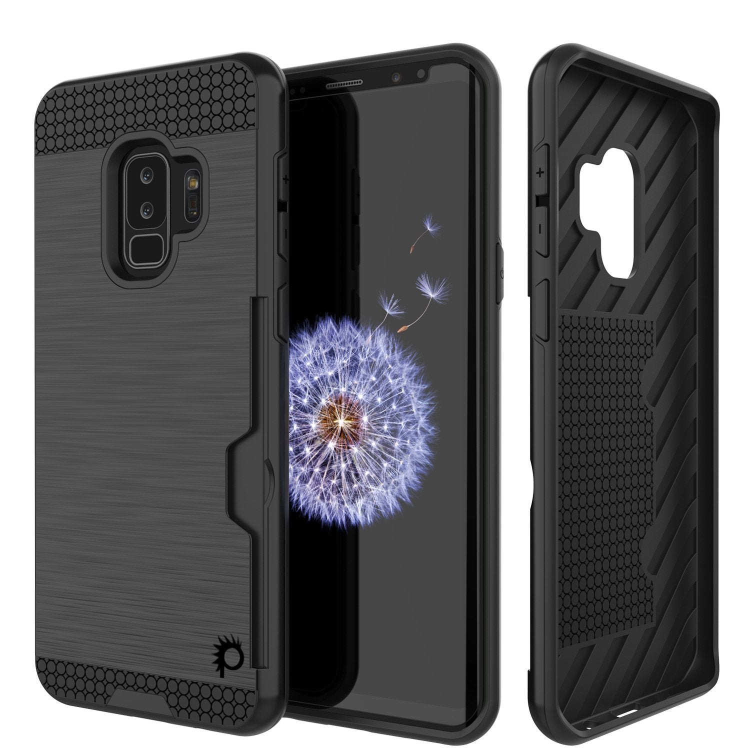 Galaxy S9 Plus Case, PUNKcase [SLOT Series] [Slim Fit] Dual-Layer Armor Cover w/Integrated Anti-Shock System, Credit Card Slot & Screen Protector [White]