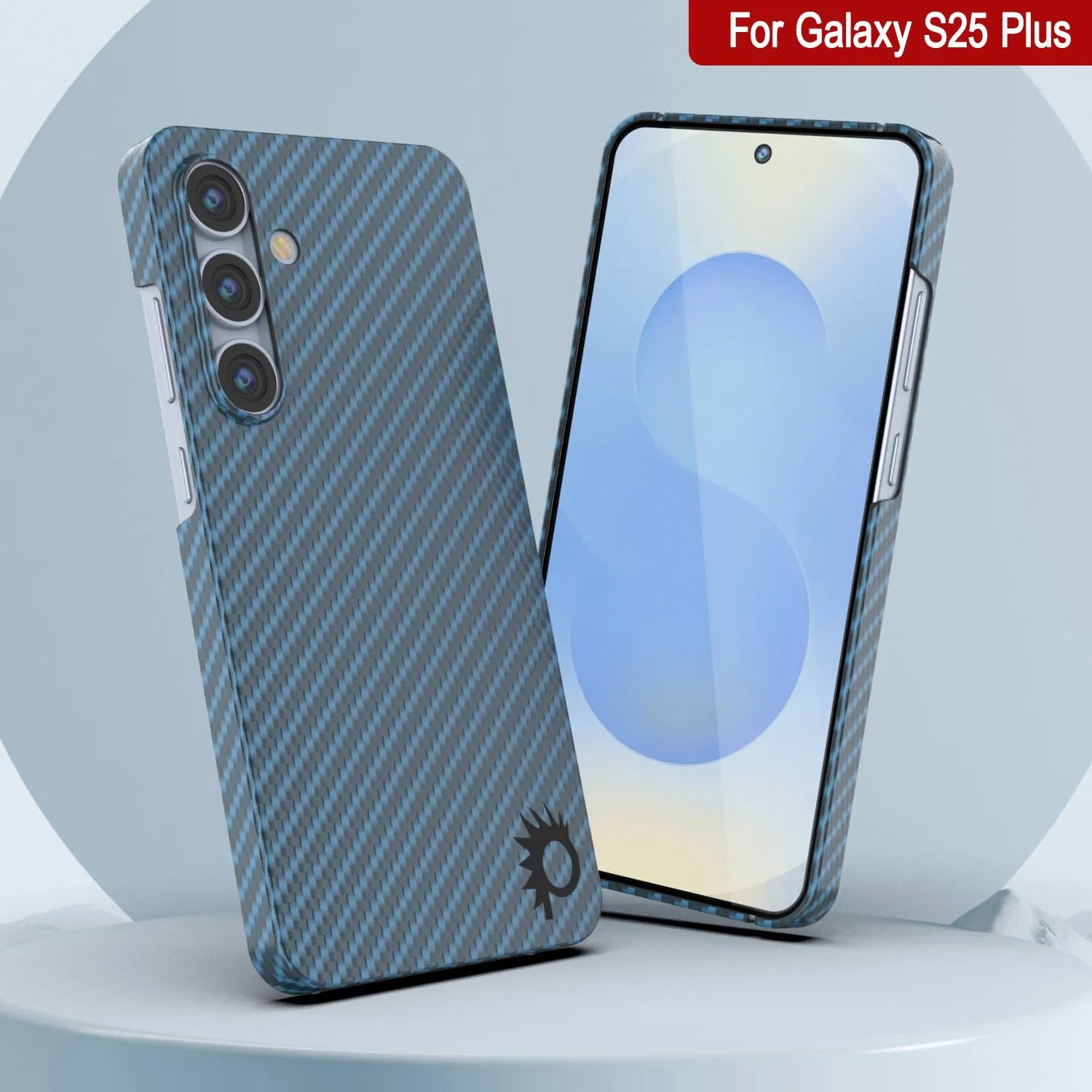 Punkcase Galaxy S25 Plus Carbon Fiber Case [AramidShield Series] Ultra Slim & Light Kevlar [Blue]