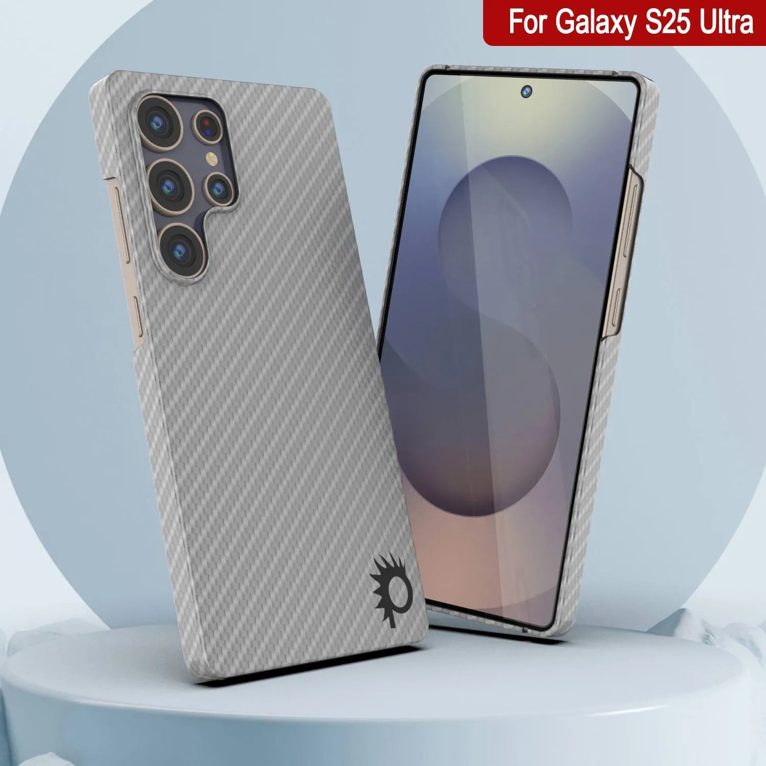 Punkcase Galaxy S25 Ultra Carbon Fiber Case [AramidShield Series] Ultra Slim & Light Kevlar [White]