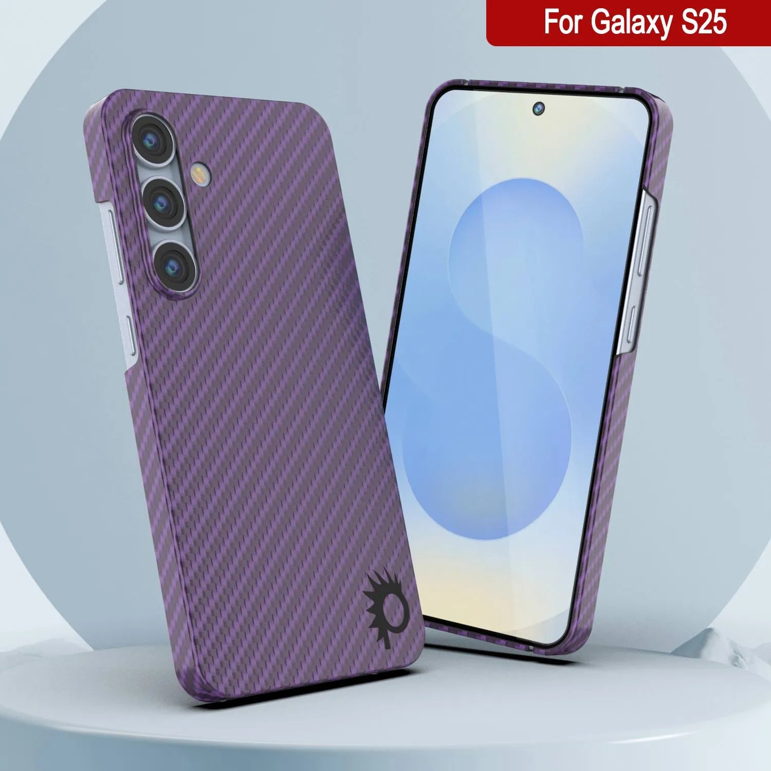 Punkcase Galaxy S25 Plus Carbon Fiber Case [AramidShield Series] Ultra Slim & Light Kevlar [Purple]