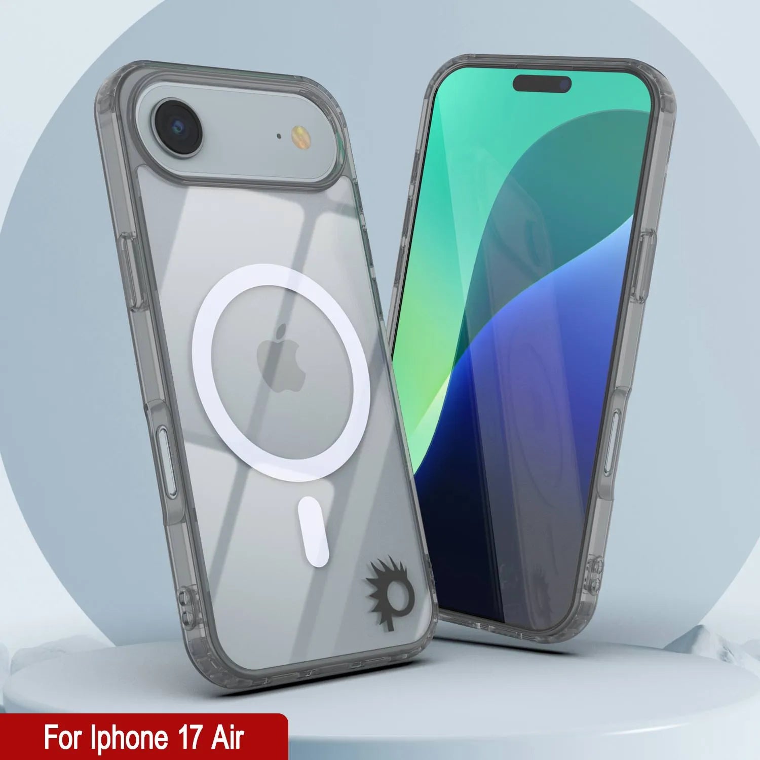 Punkcase iPhone 17 Air Magnetic Wireless Charging Case [ClearMag Series][Silver]